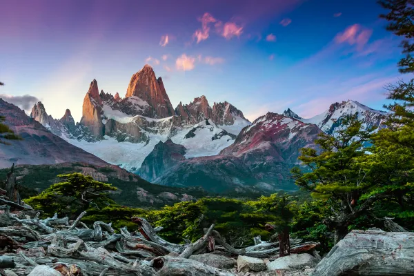 Landscape in Chile with mountains and nature