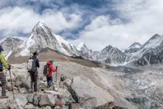 hikers on trail
