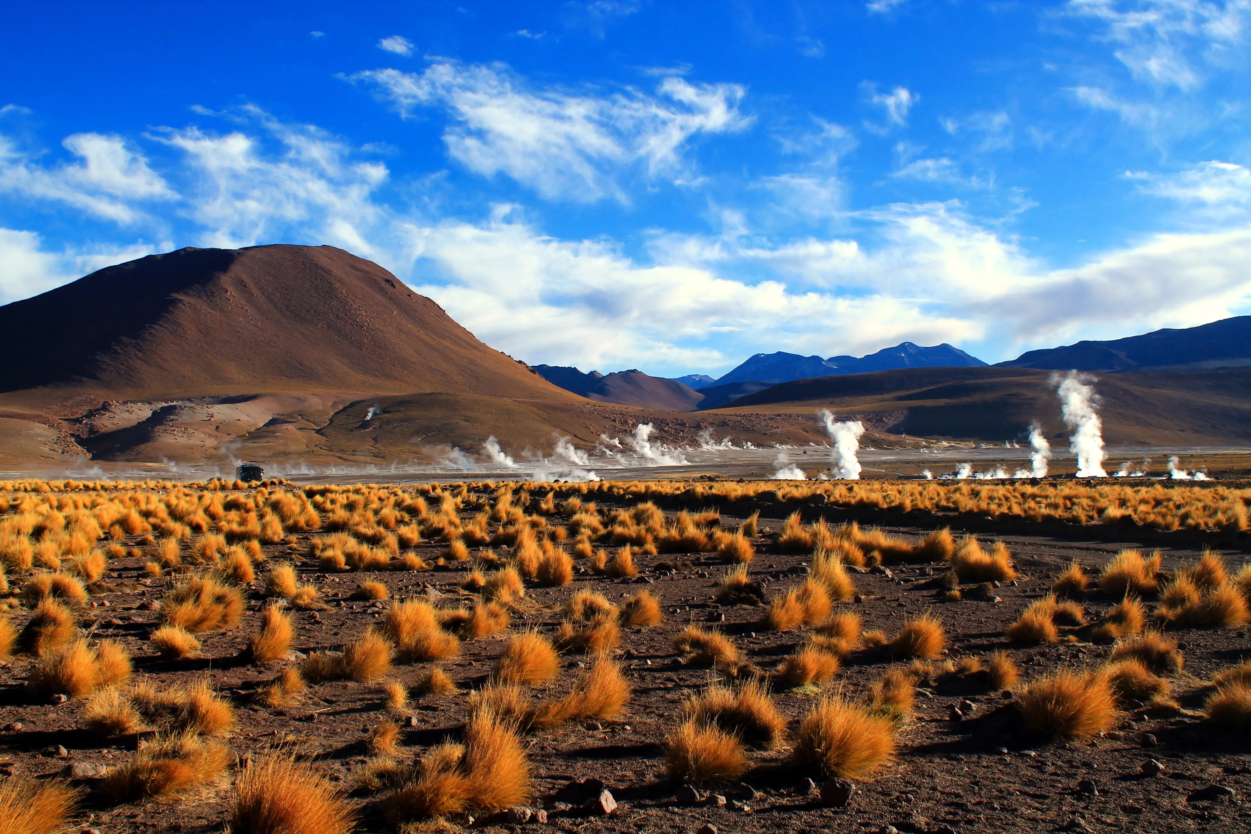 Barren desert landscape in Atacama, Chile