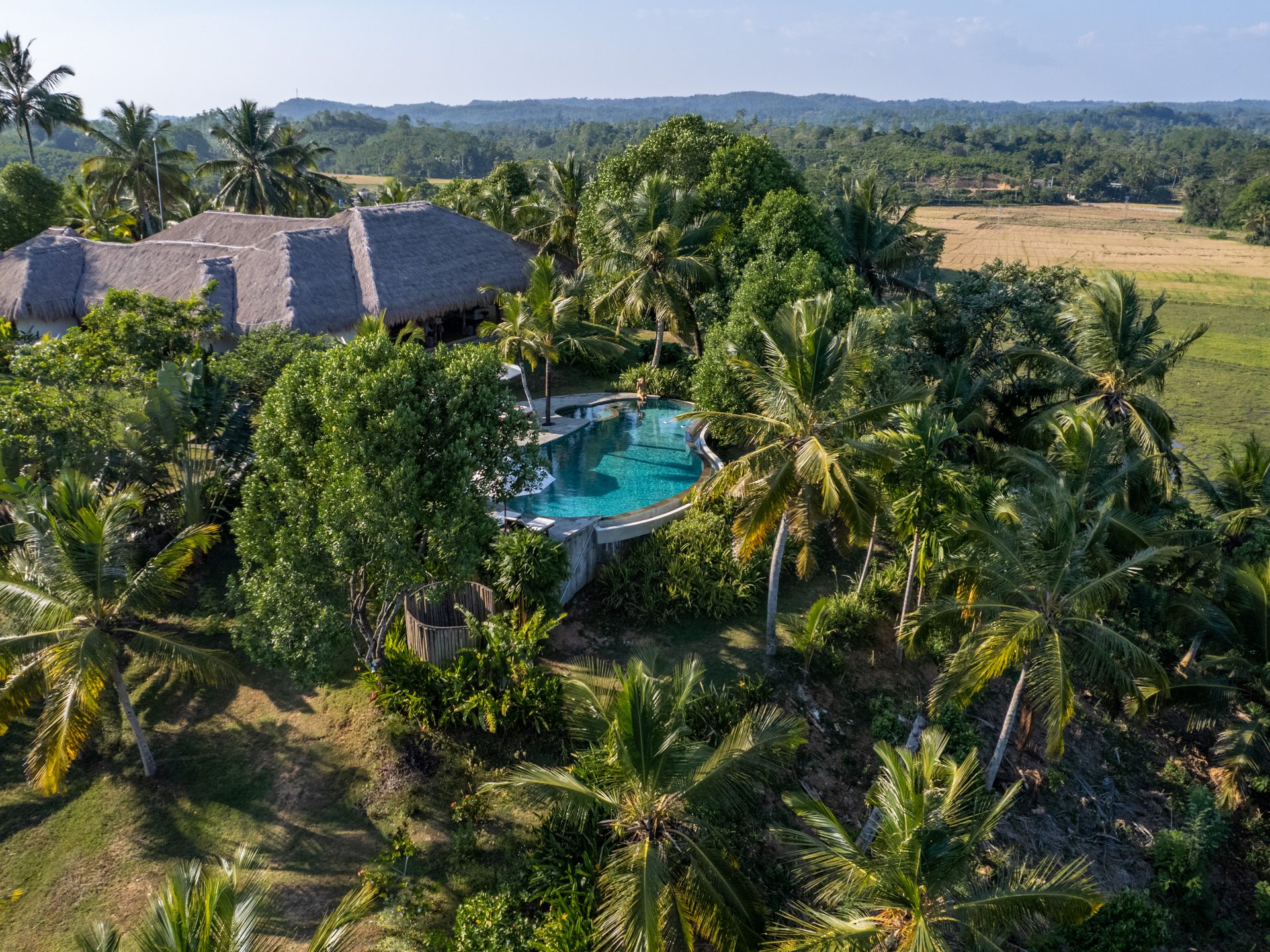 aerial photo of tekanda lodge
