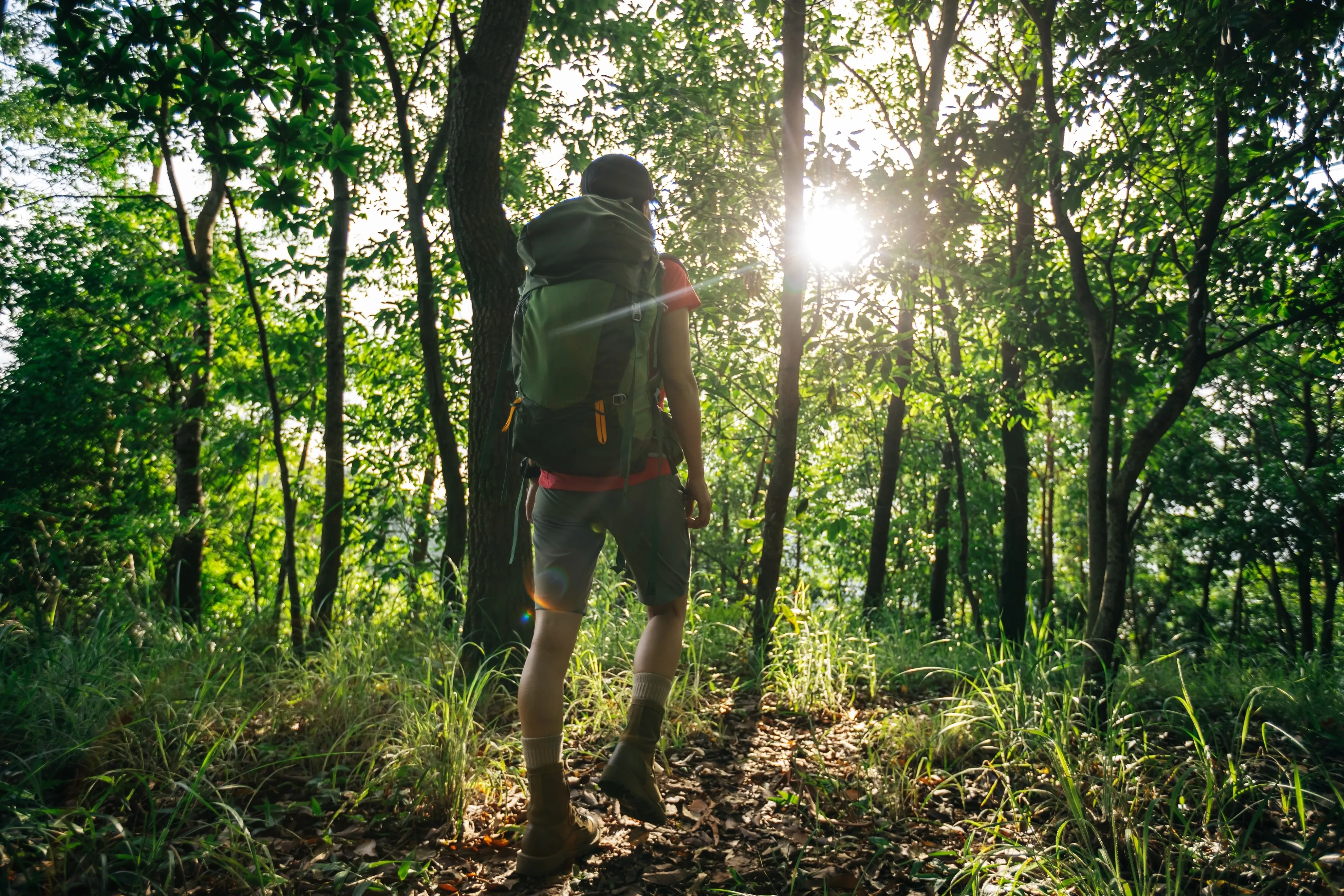 Wanderer mit Rucksack