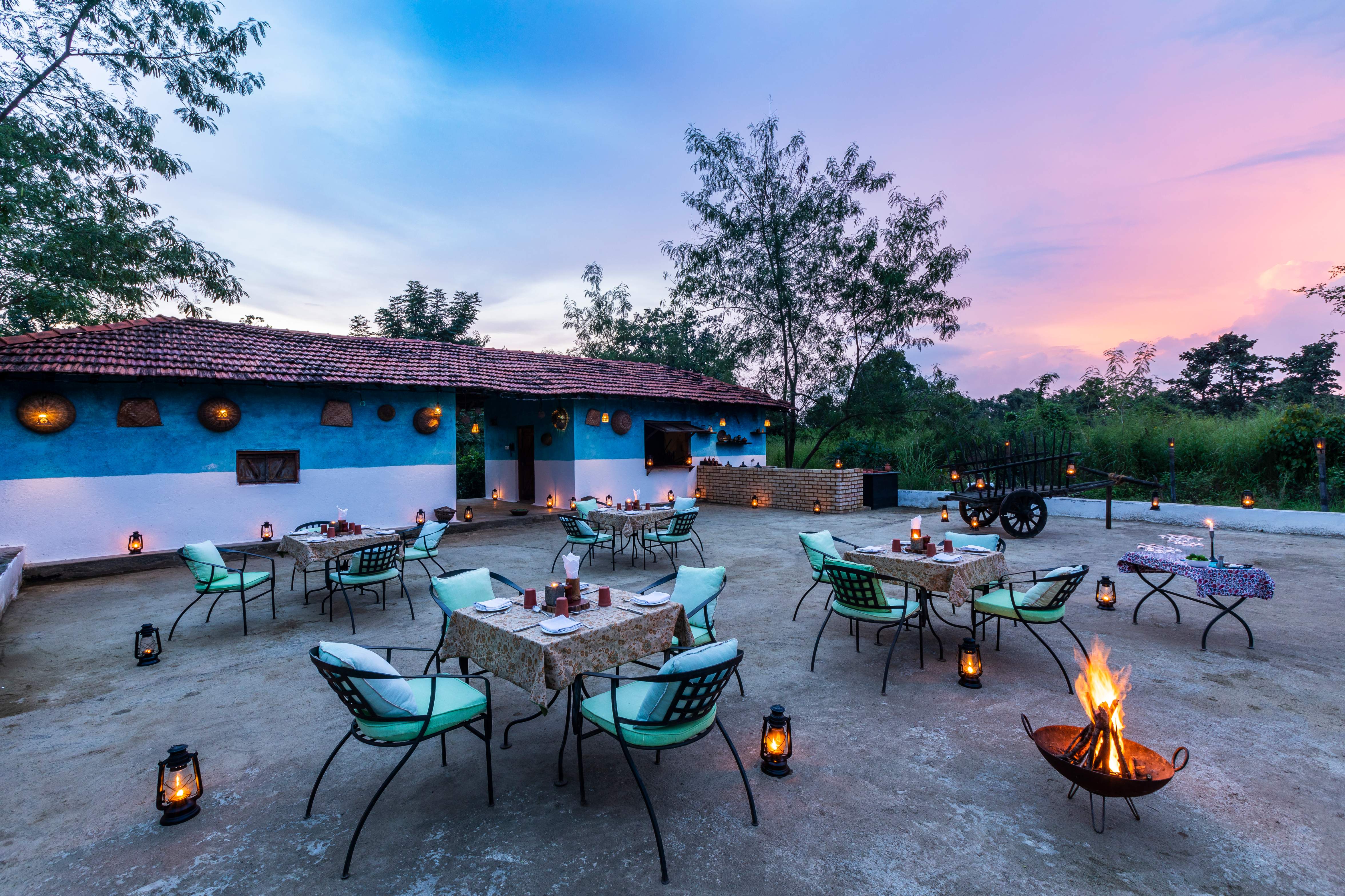 Farm dinner closeup shot