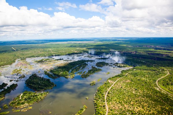zambezi and victoria falls view