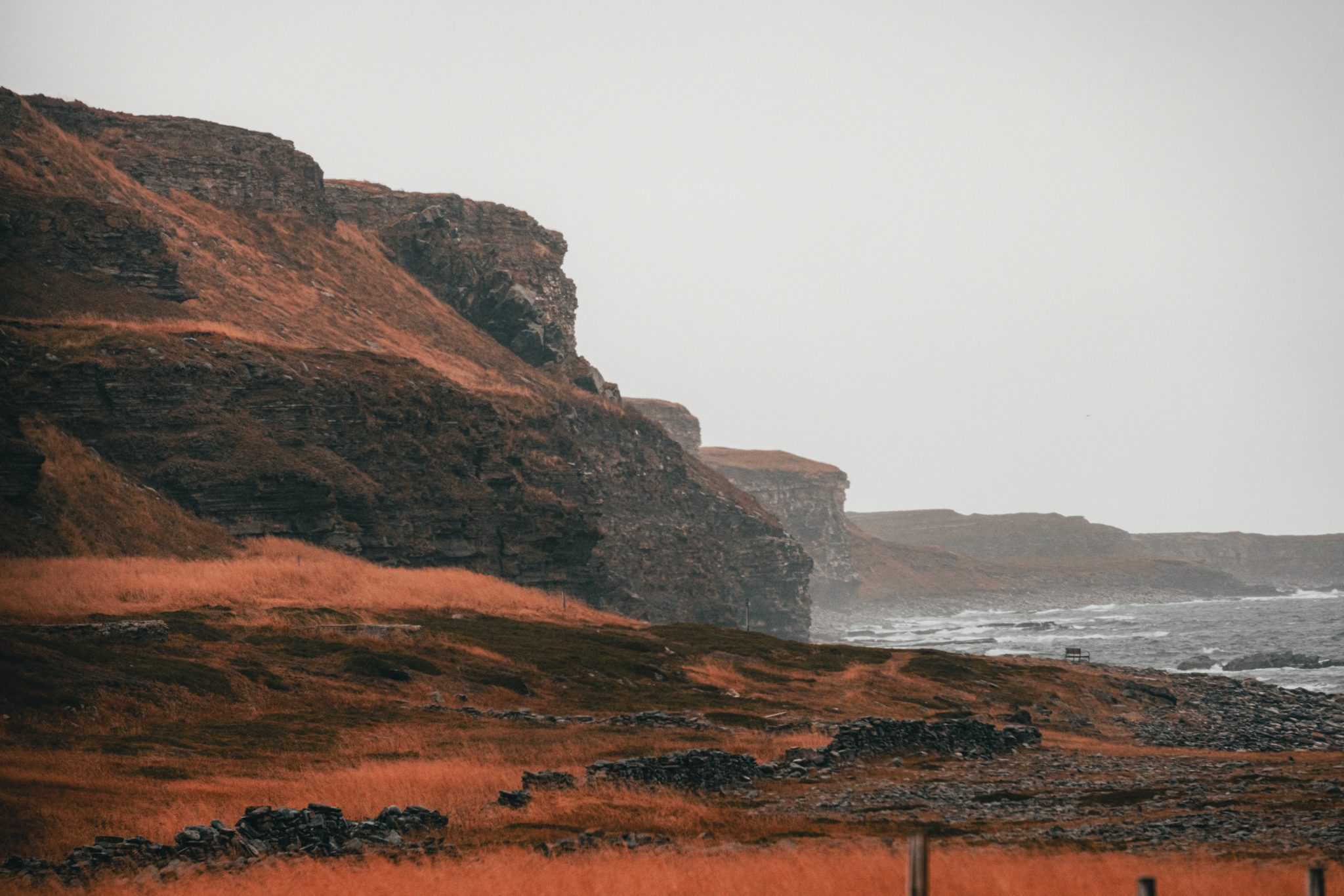 sideview of coastline