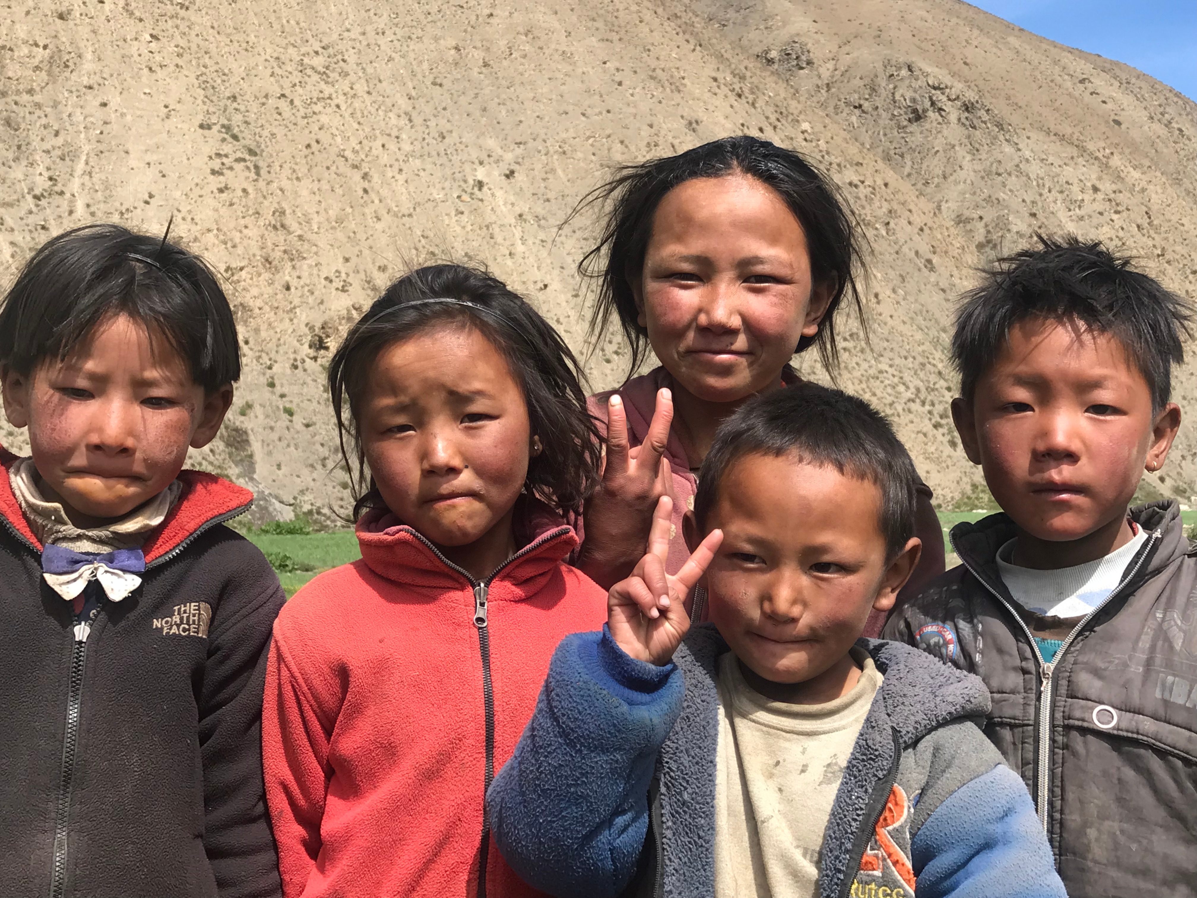 children posing