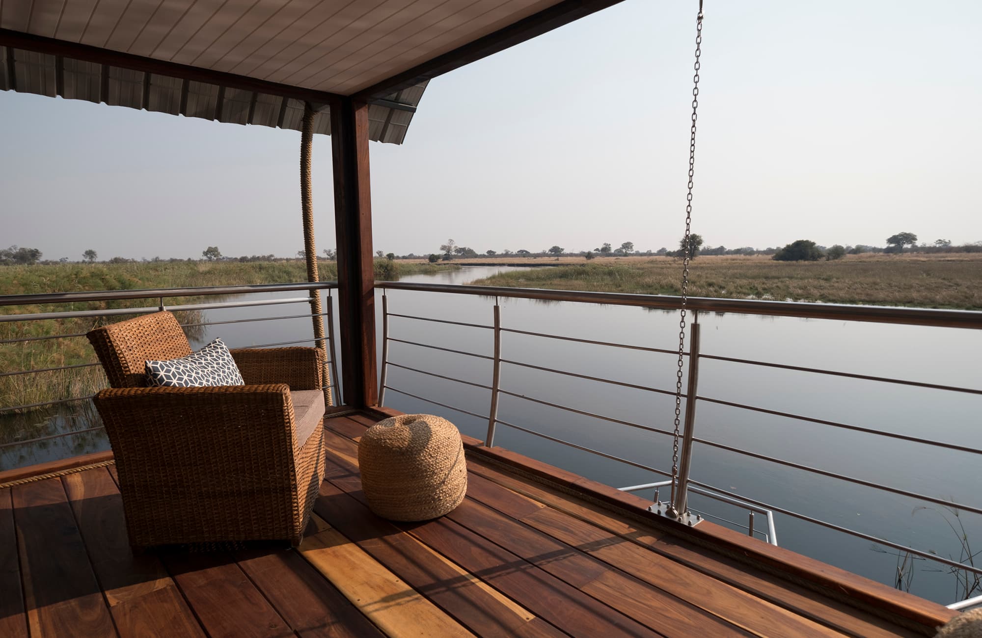 Veranda of the river villa