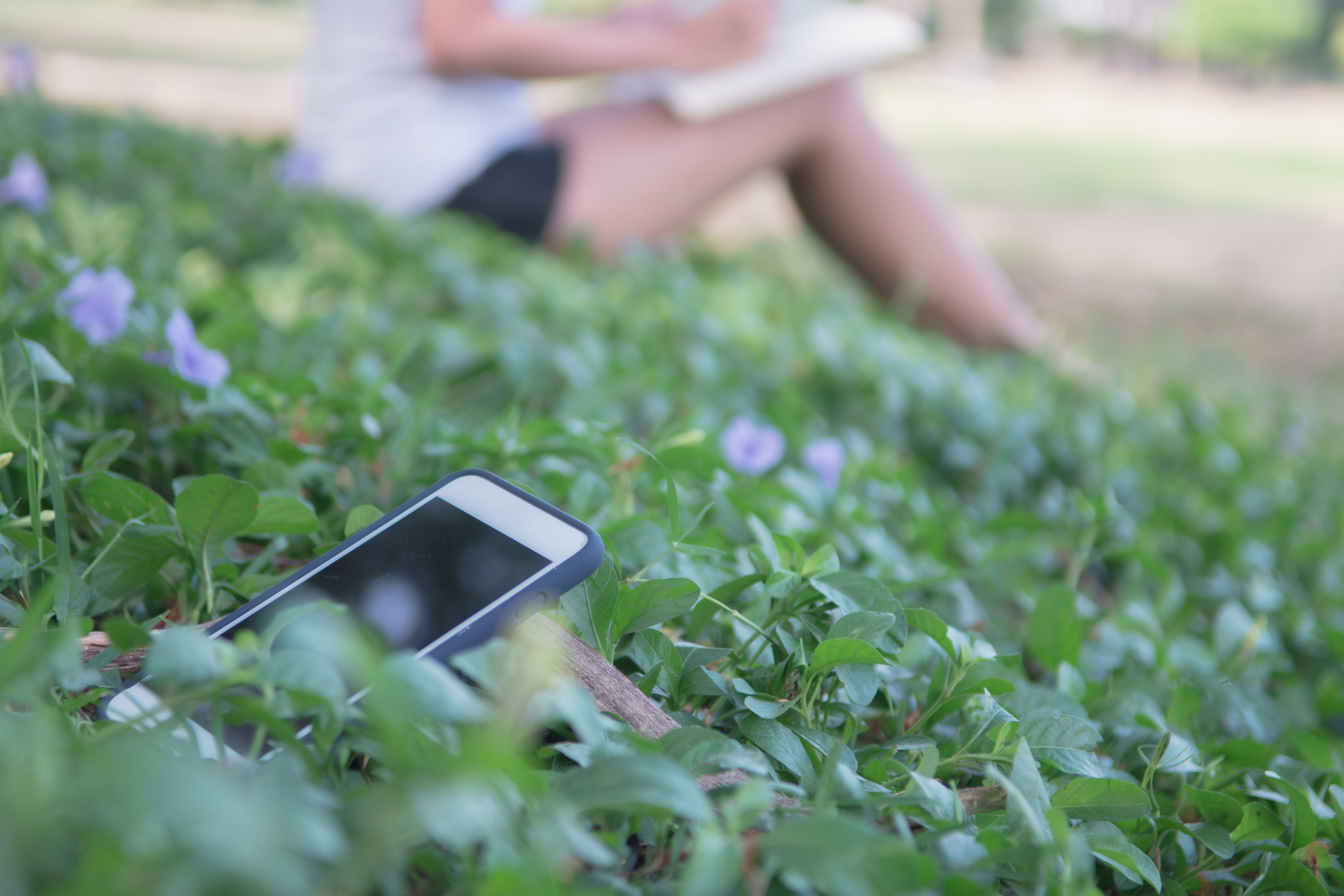 Girl taking digital detox