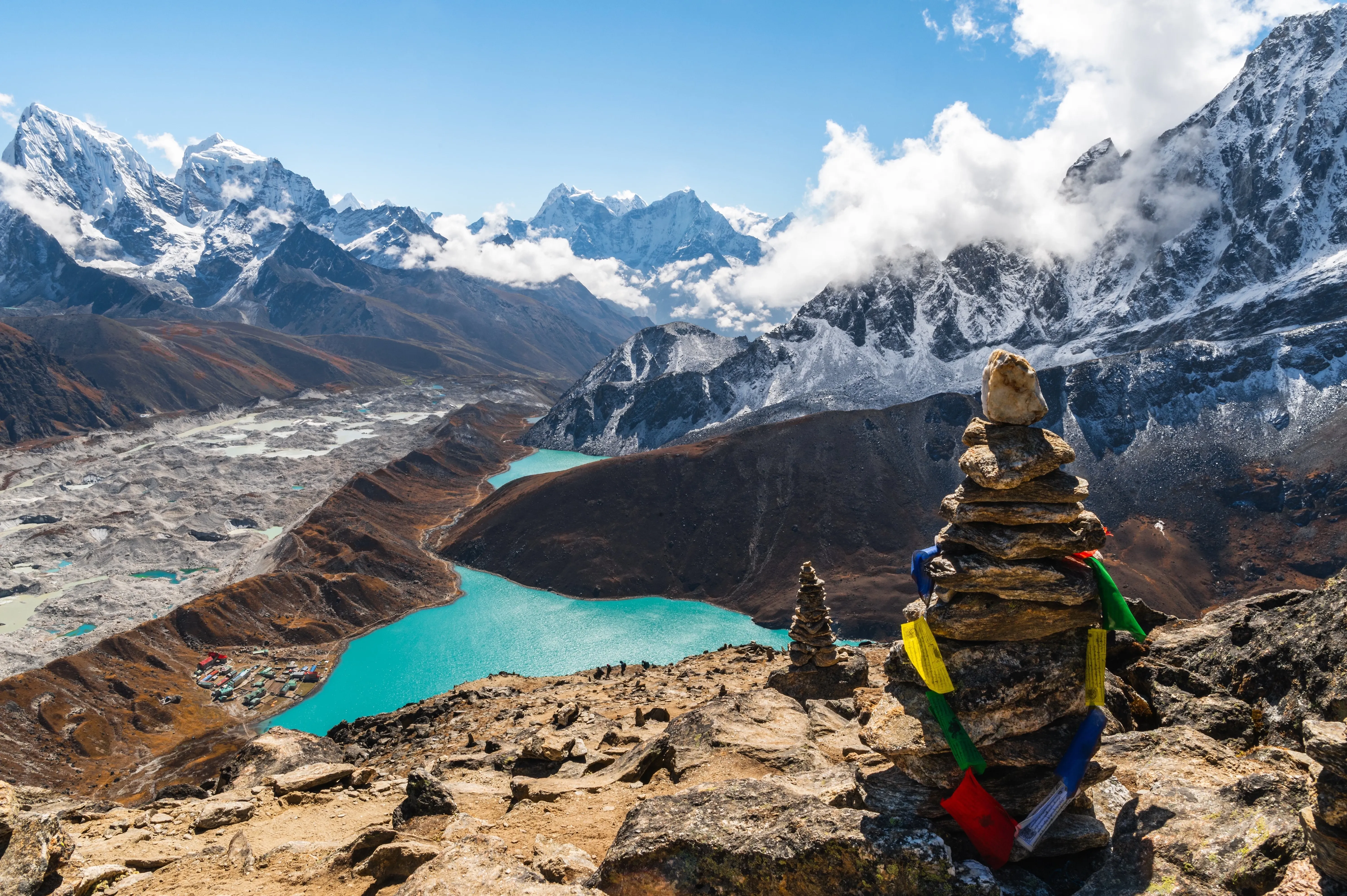 Blick auf den See des Mount Everest