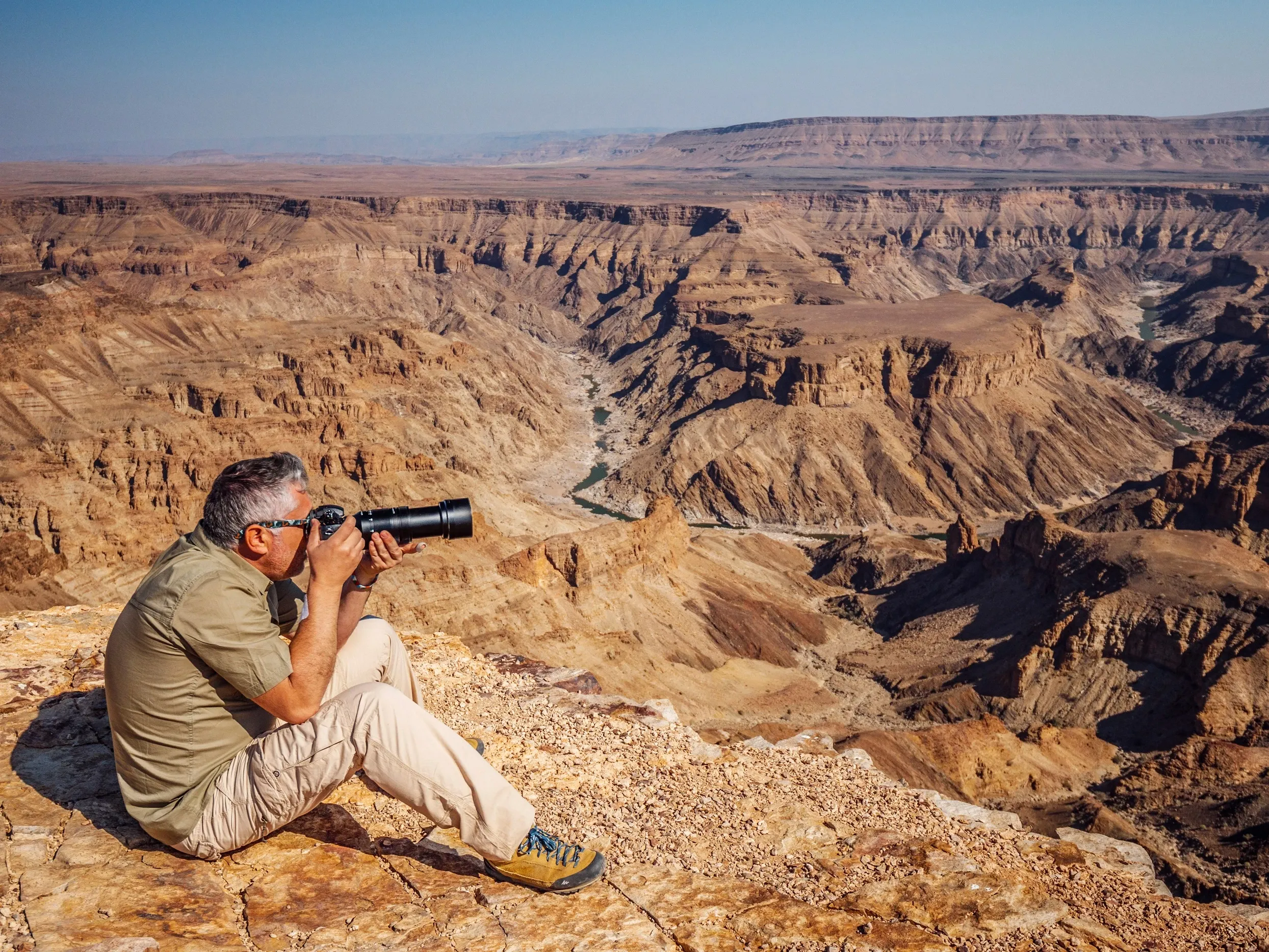Photographer in Fish River Canyon