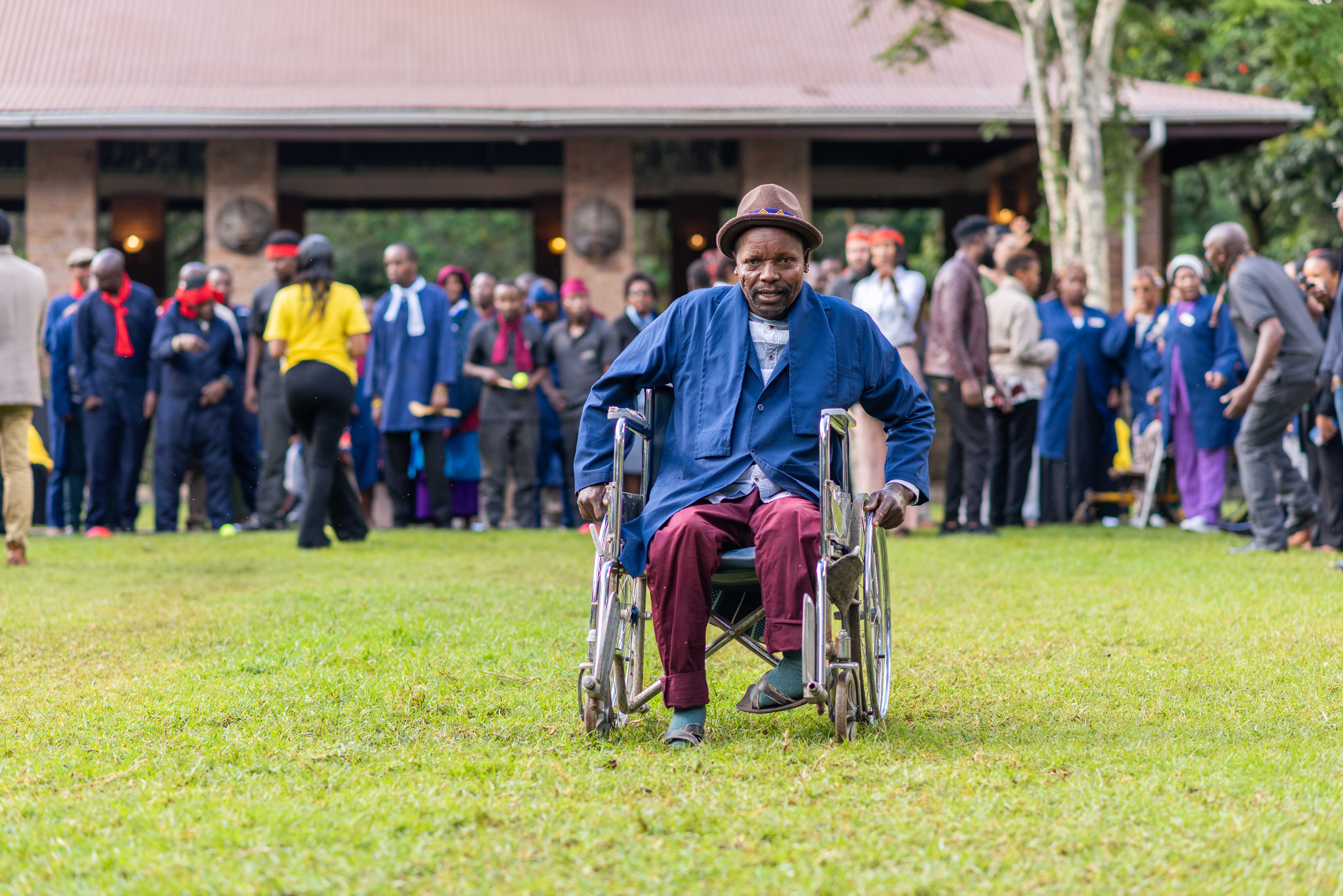 Employee approaching the camera