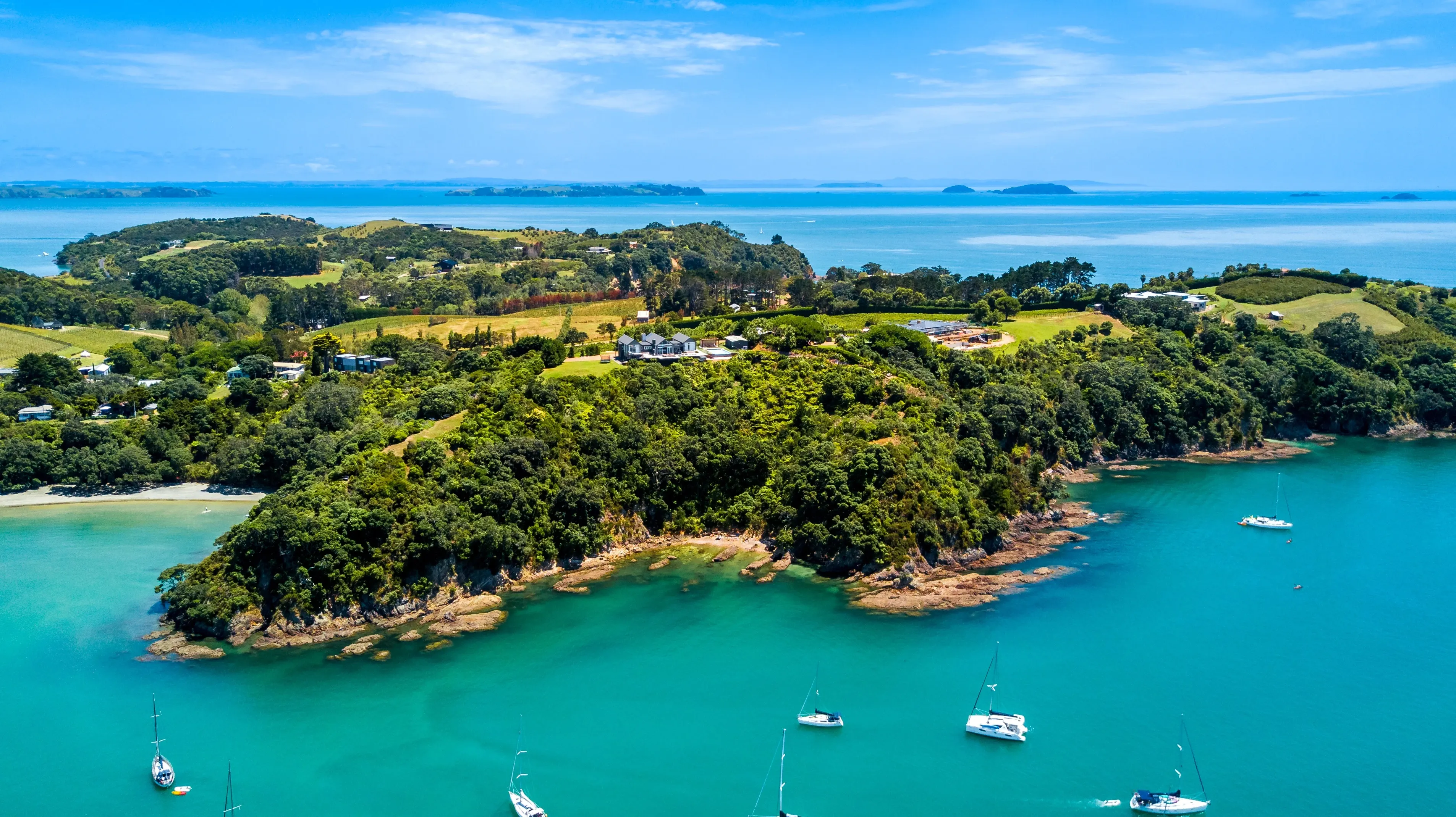 Luftaufnahme von Waiheke Island