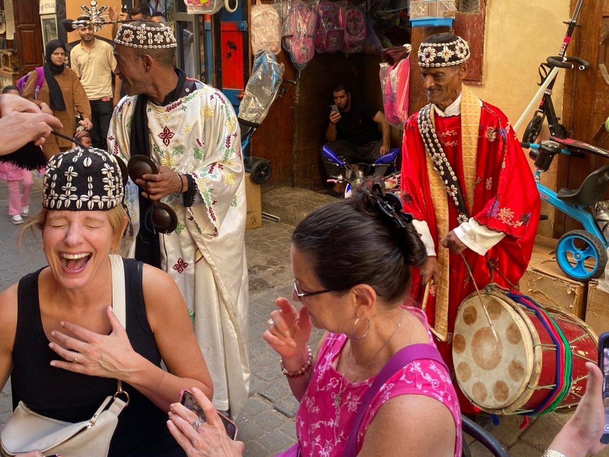 Guests enjoying a vist to the local market