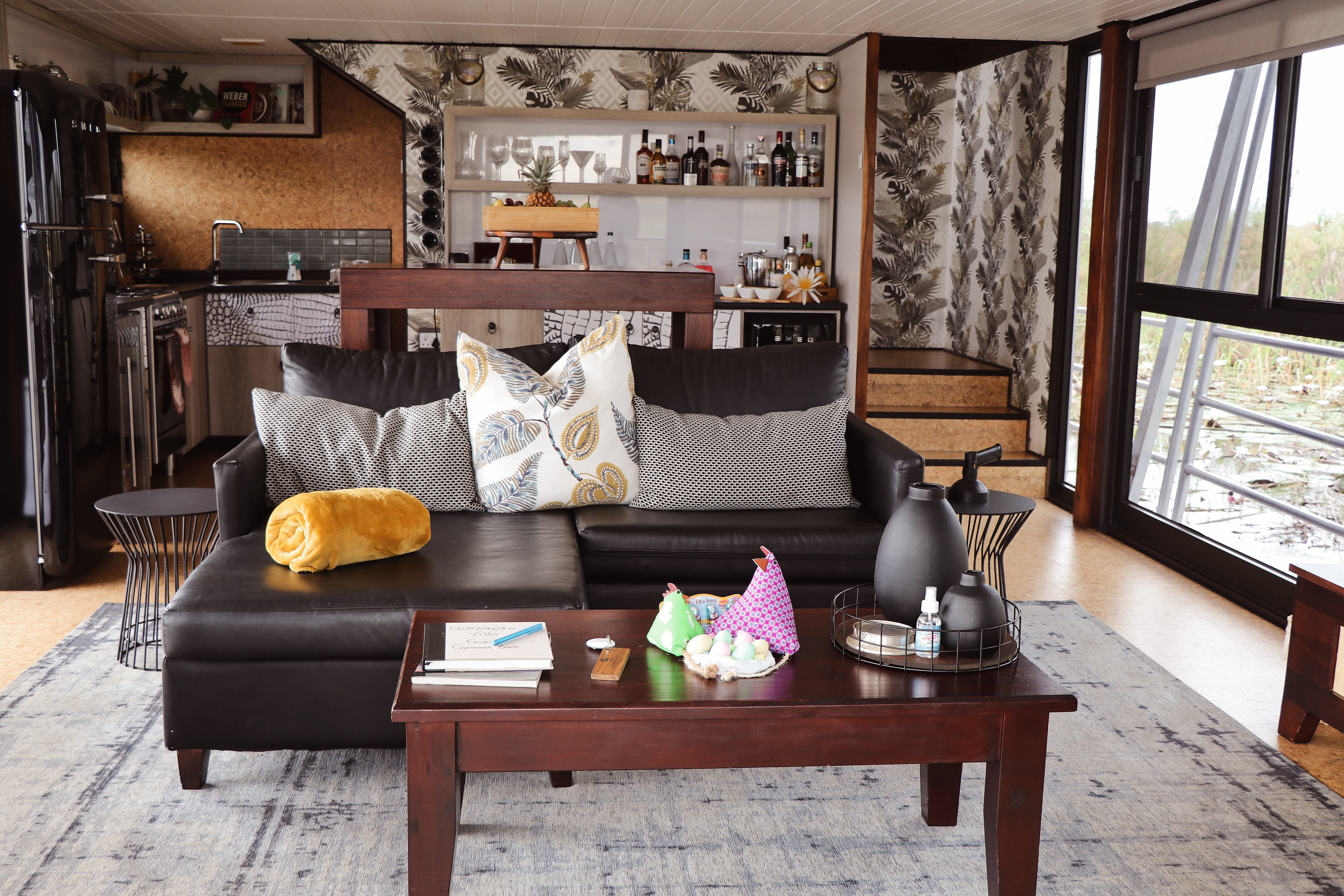 Indoor living room house boat