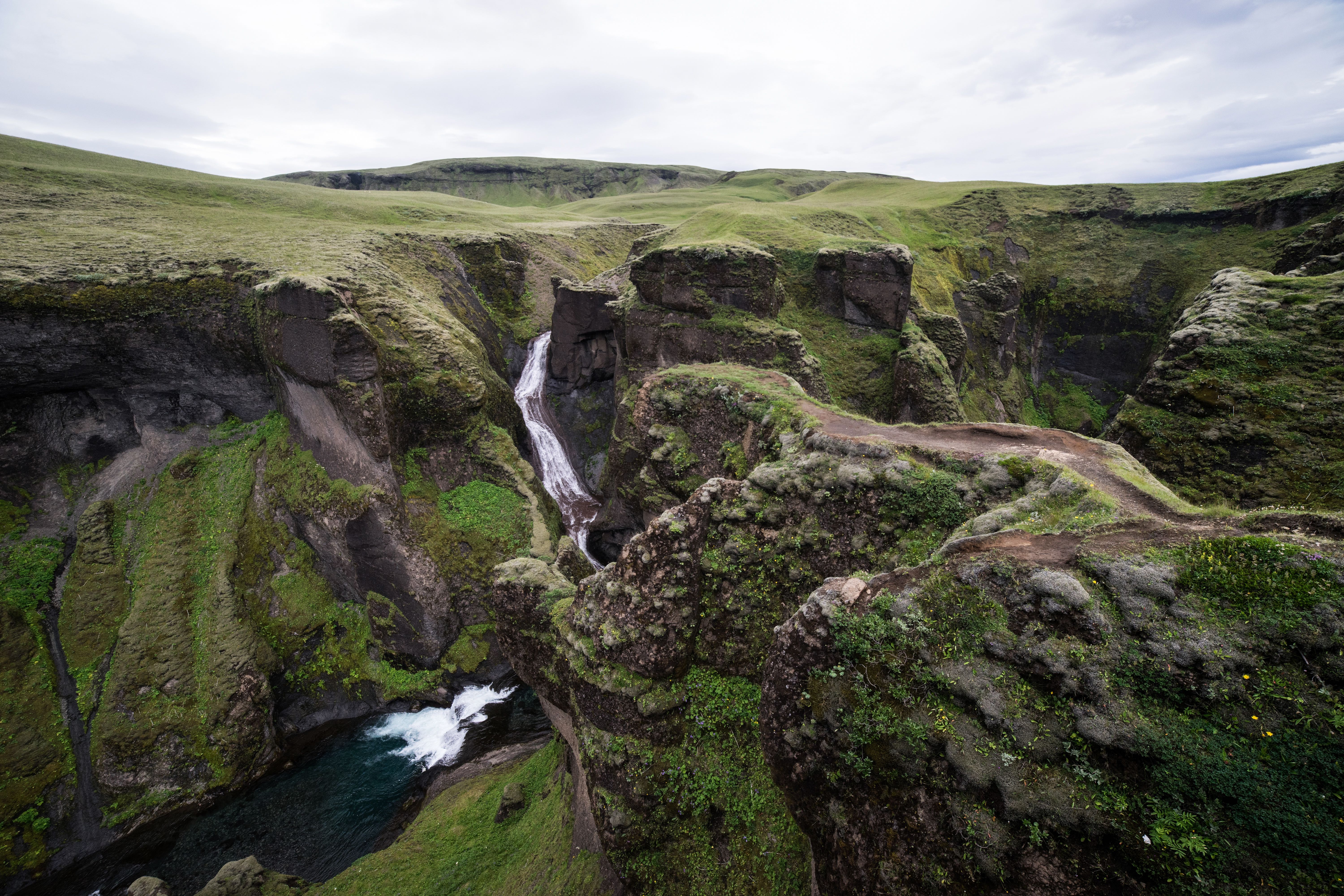 Iceland canyon moss