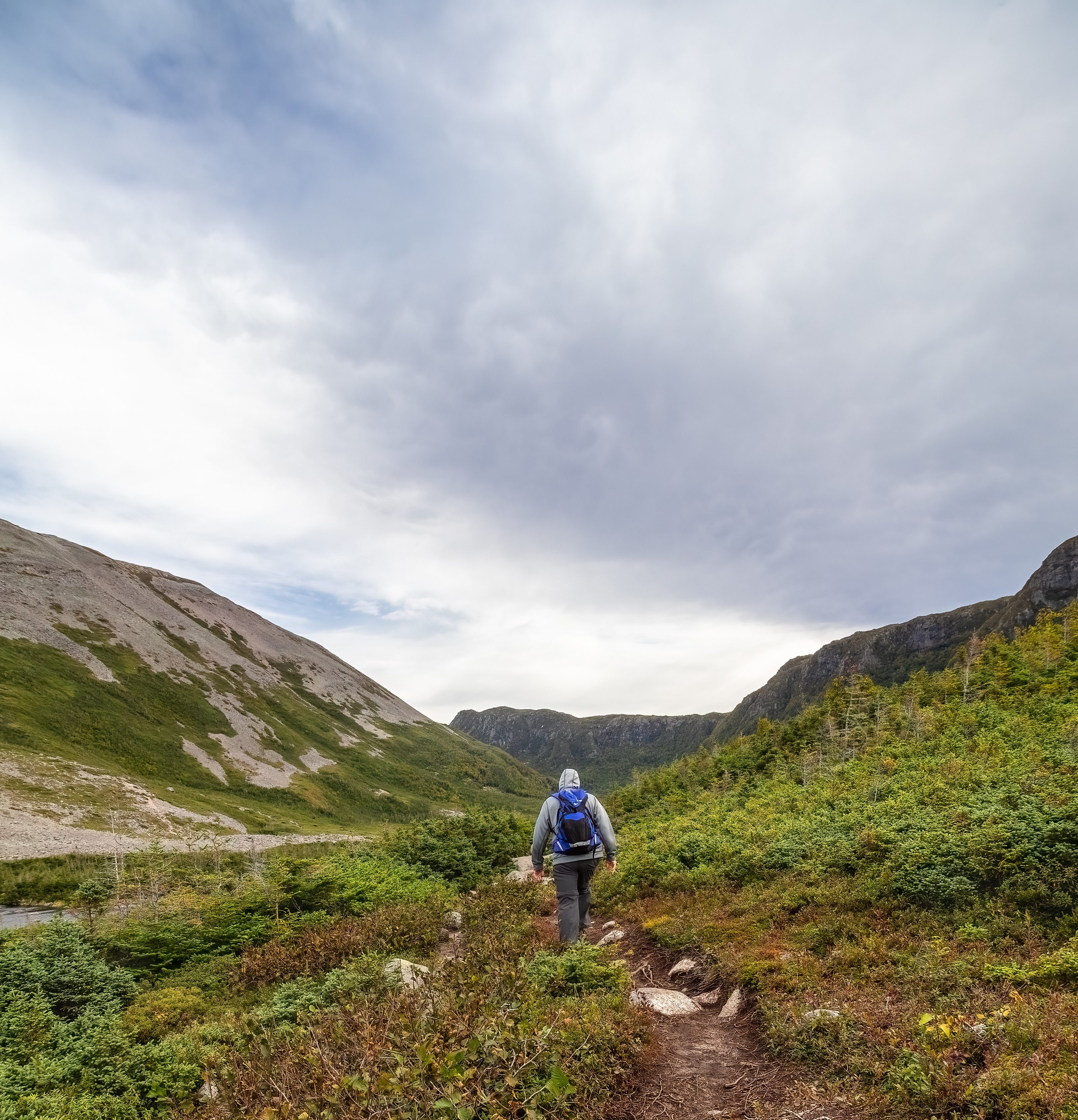 Wanderer auf dem Gros-Morne-Berg