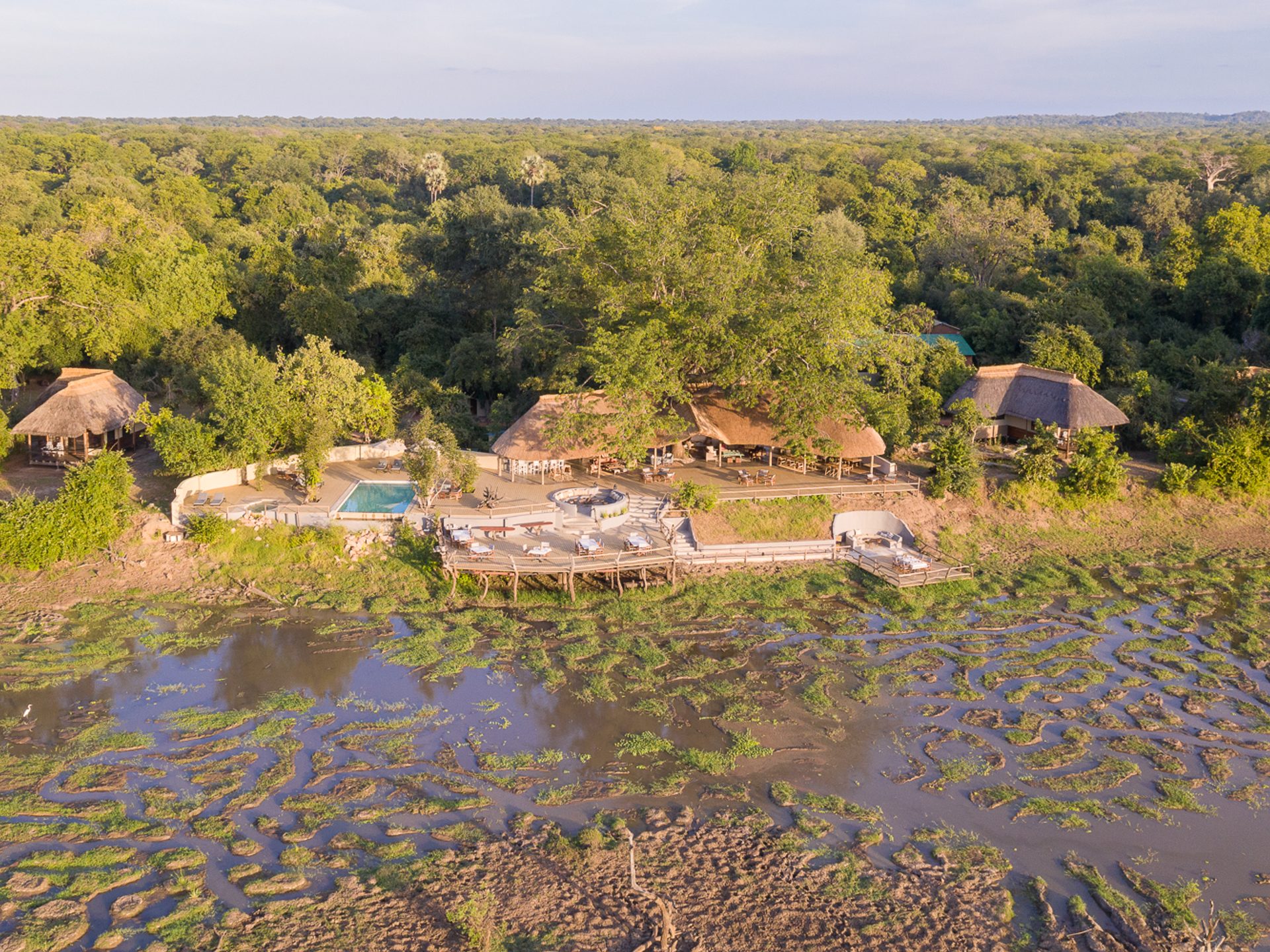 kafunta camp aerial shot