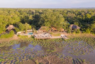 kafunta camp aerial shot