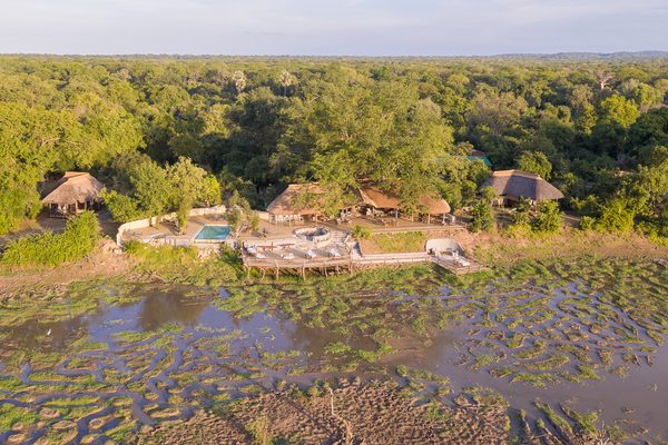 kafunta camp aerial shot