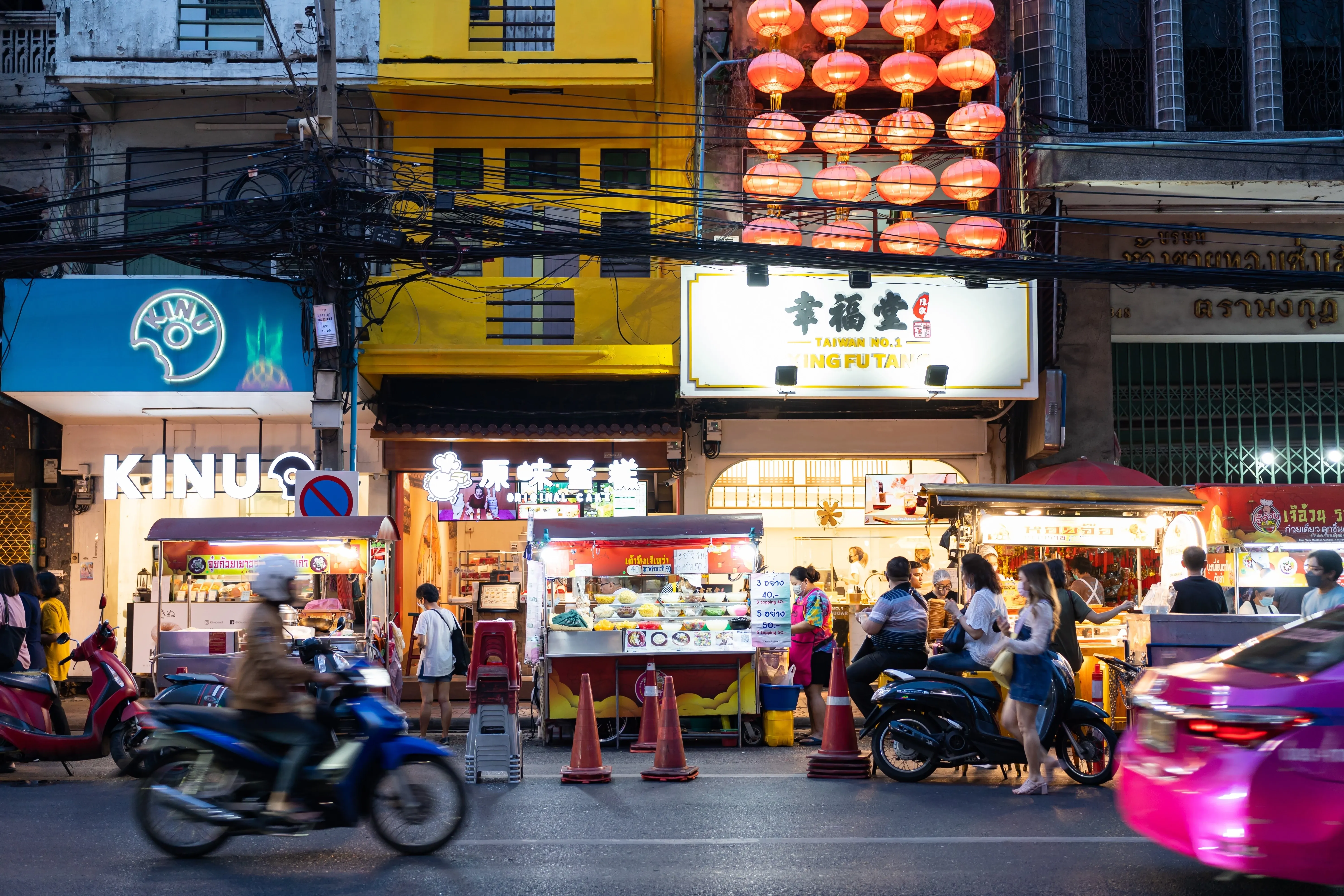 thailand street market at night