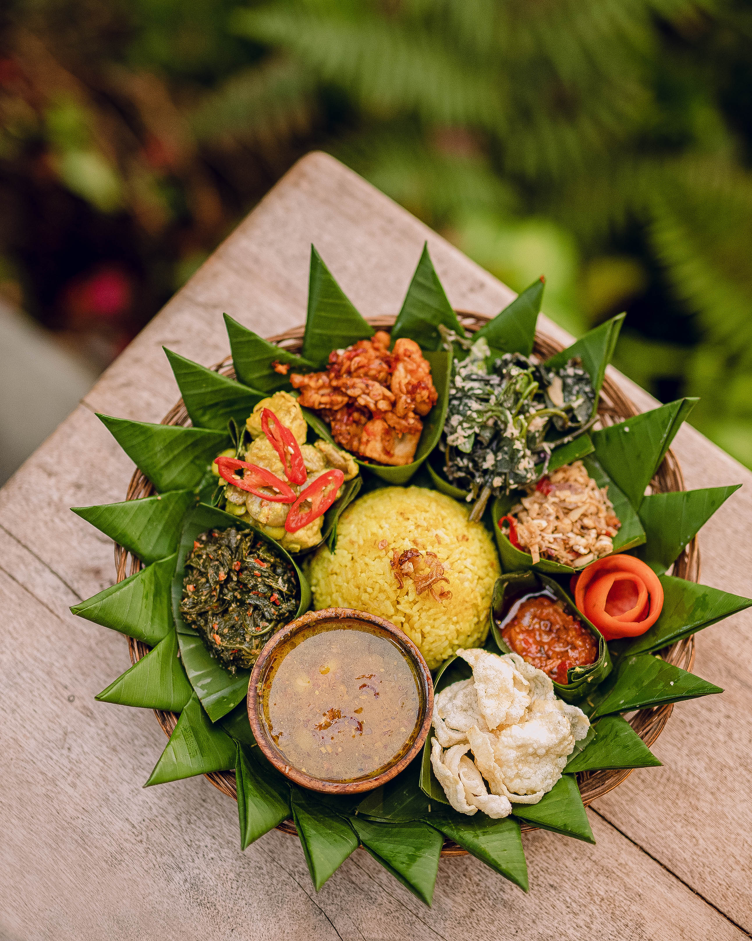 Special dinner veggies in Bali