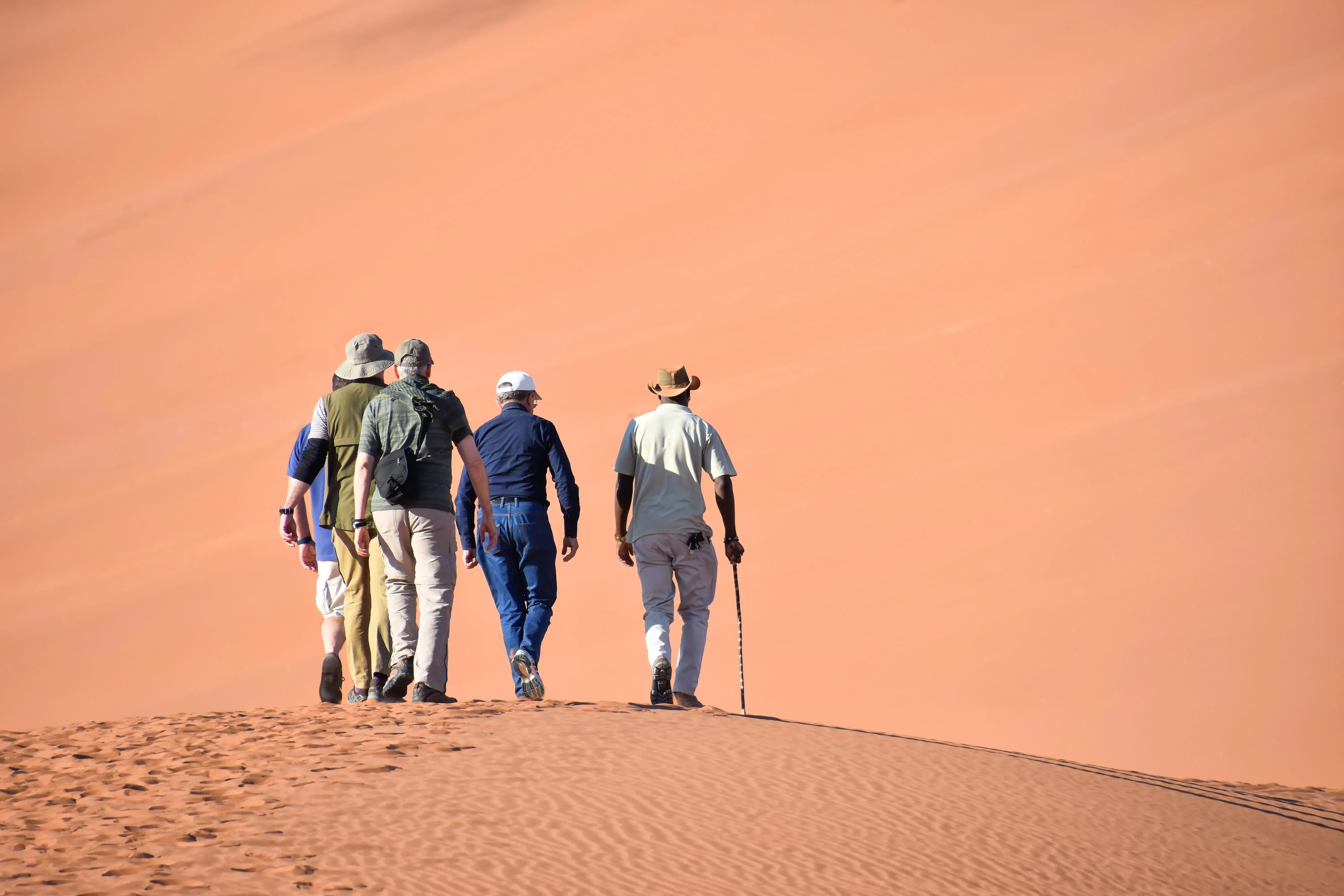 walking safari in desert