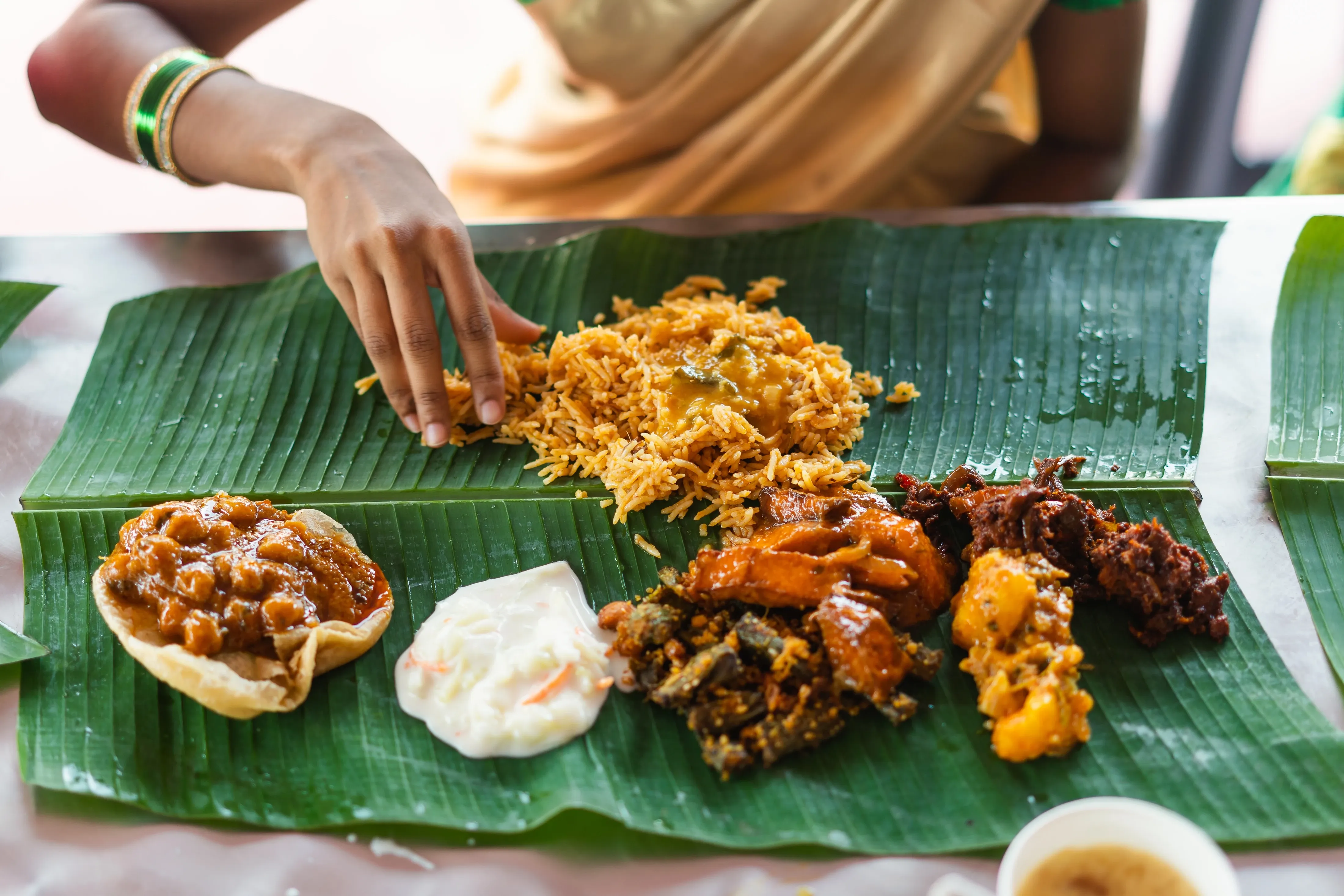 Person eating with their hands