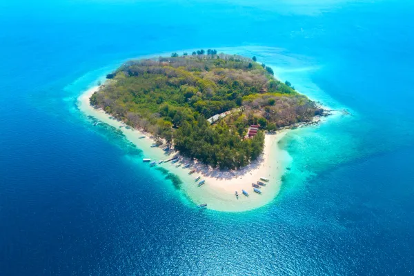 Luftaufnahme der Gili-Insel