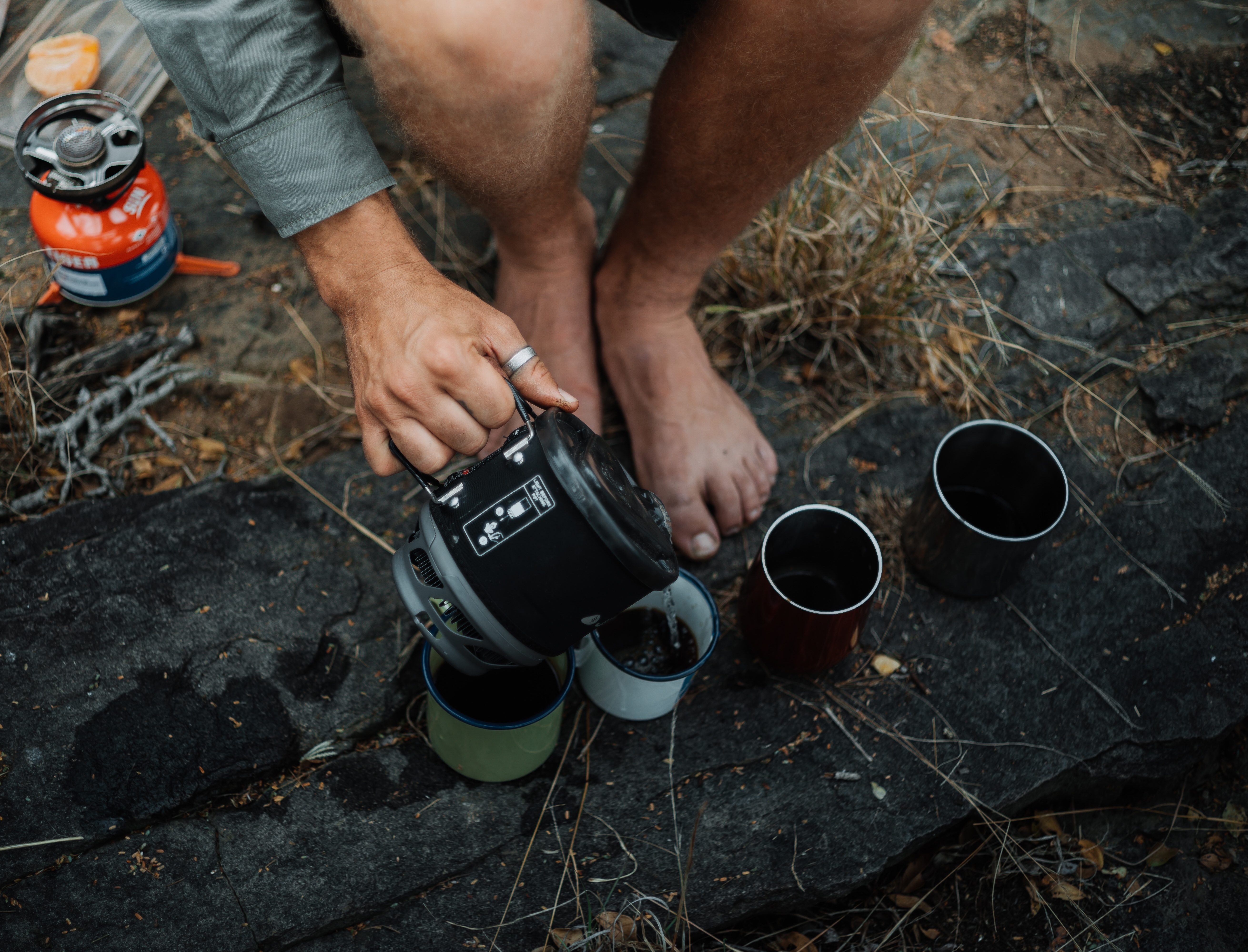 Kaffee im afrikanischen Busch