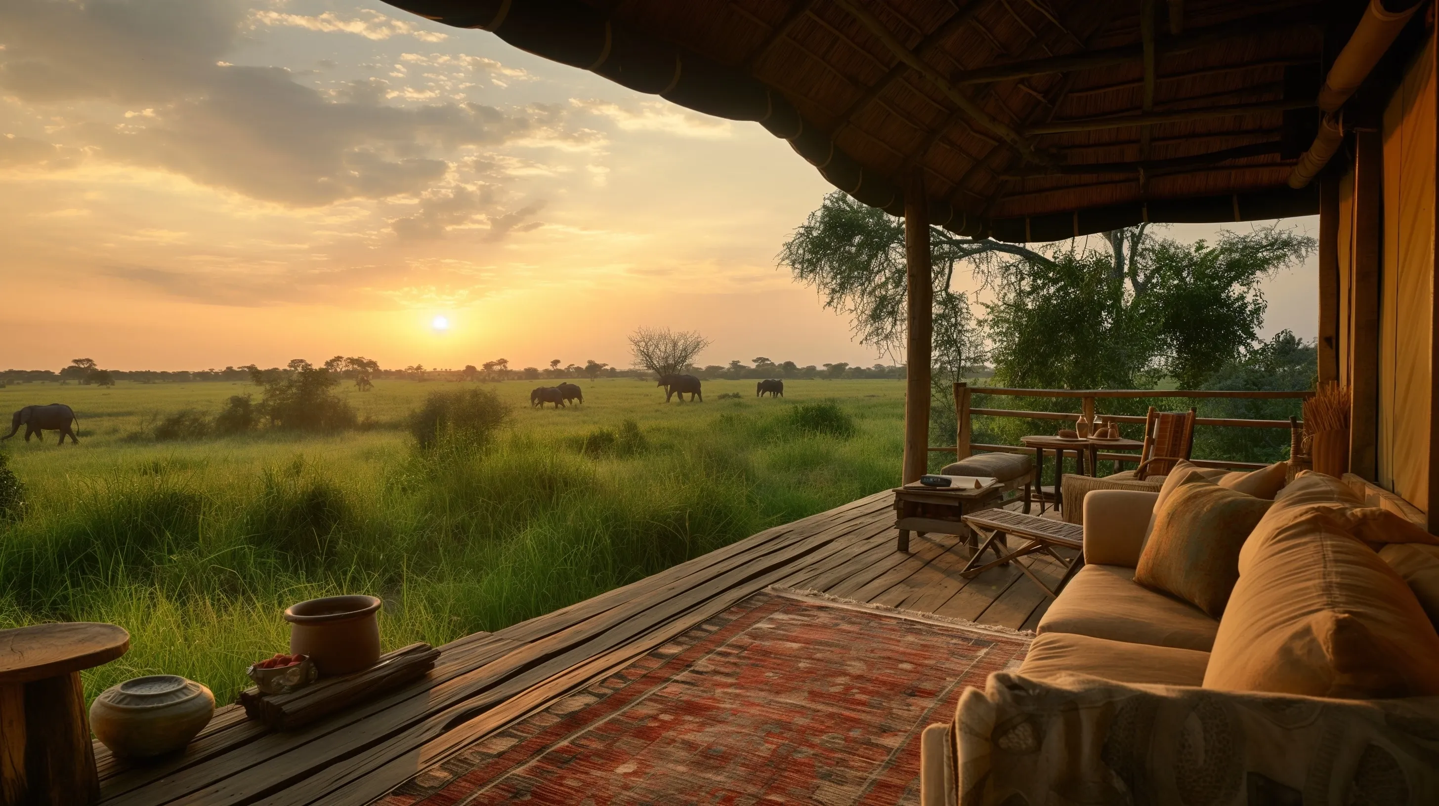 Outside view of south africa safari lodge