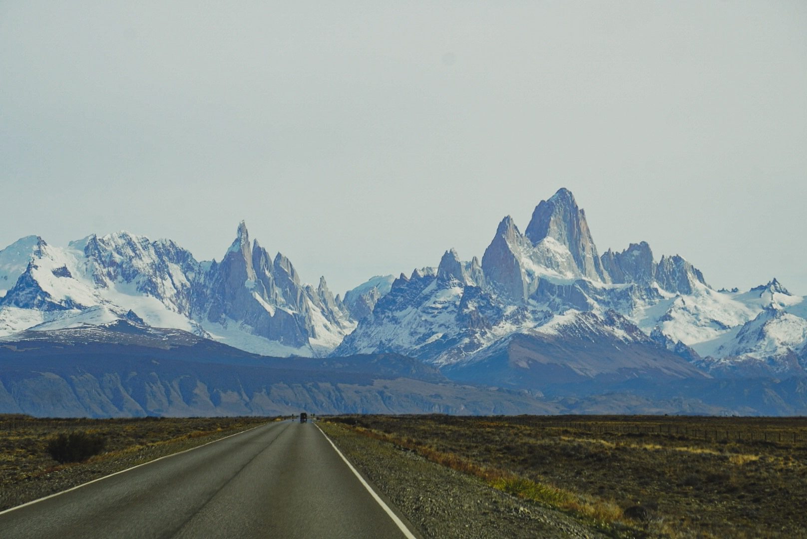 Patagonian mountains from the roads perspective