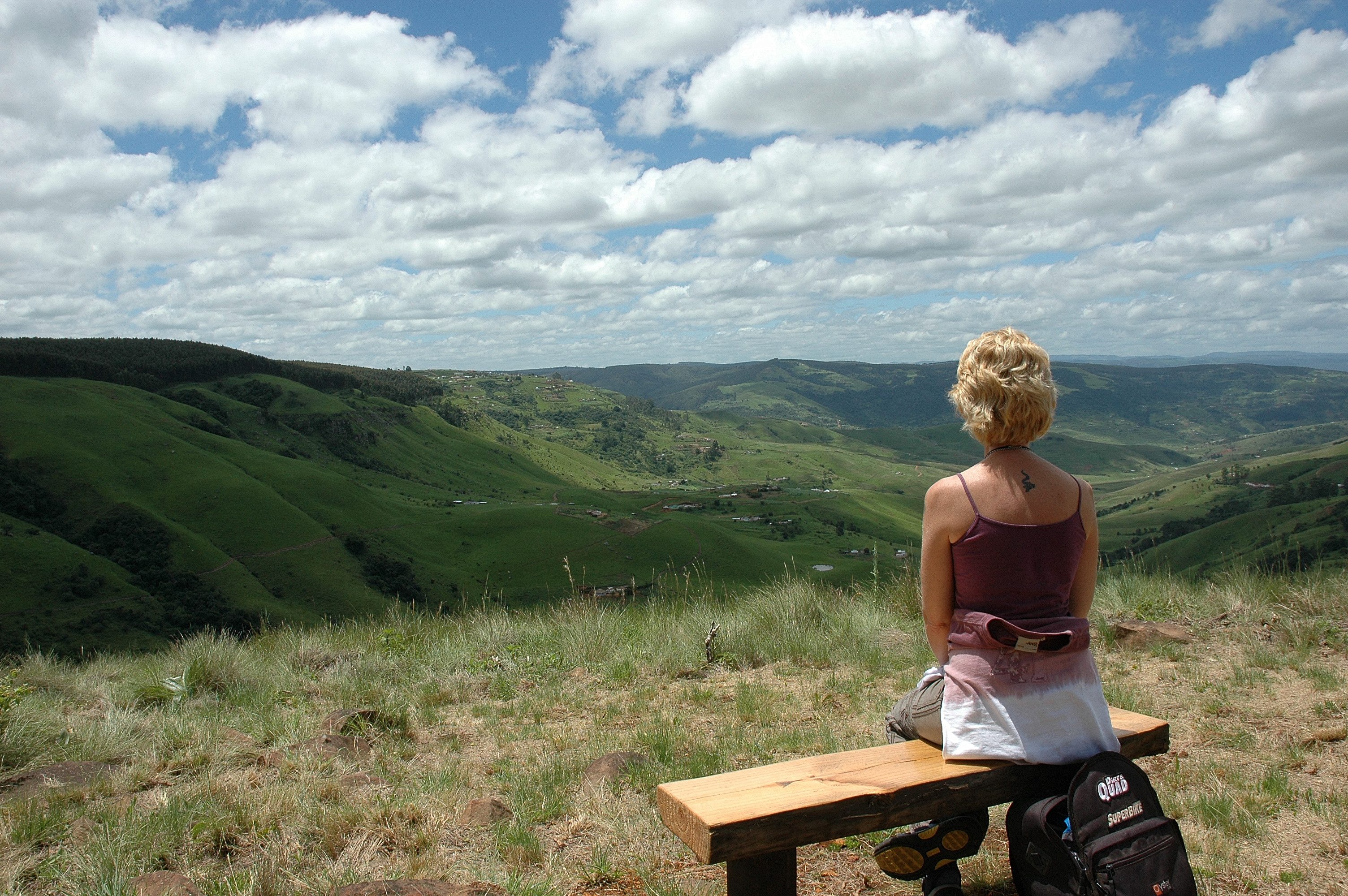Gast genießt die Aussicht