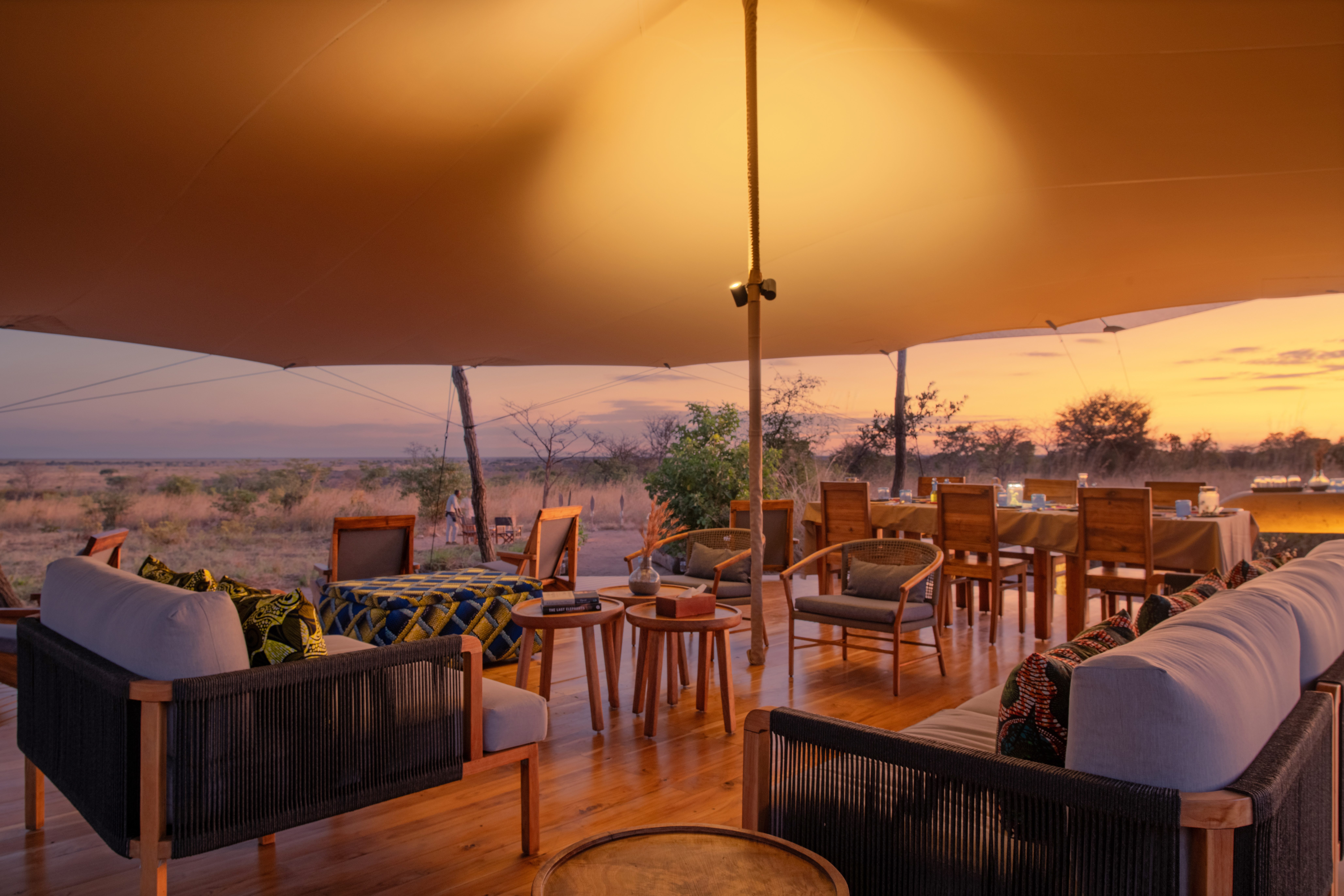 Lounge during sunset