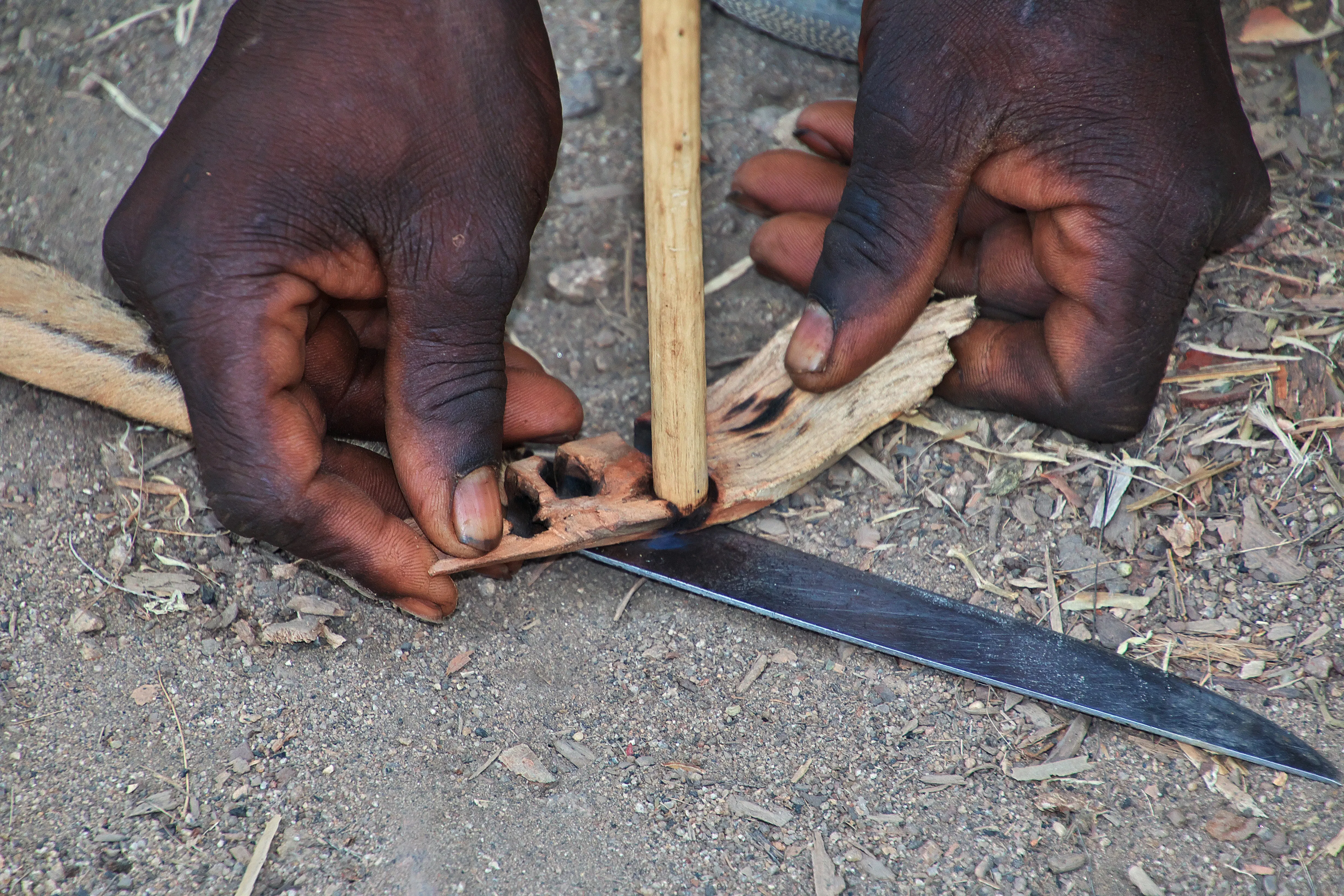 khoisan making fire