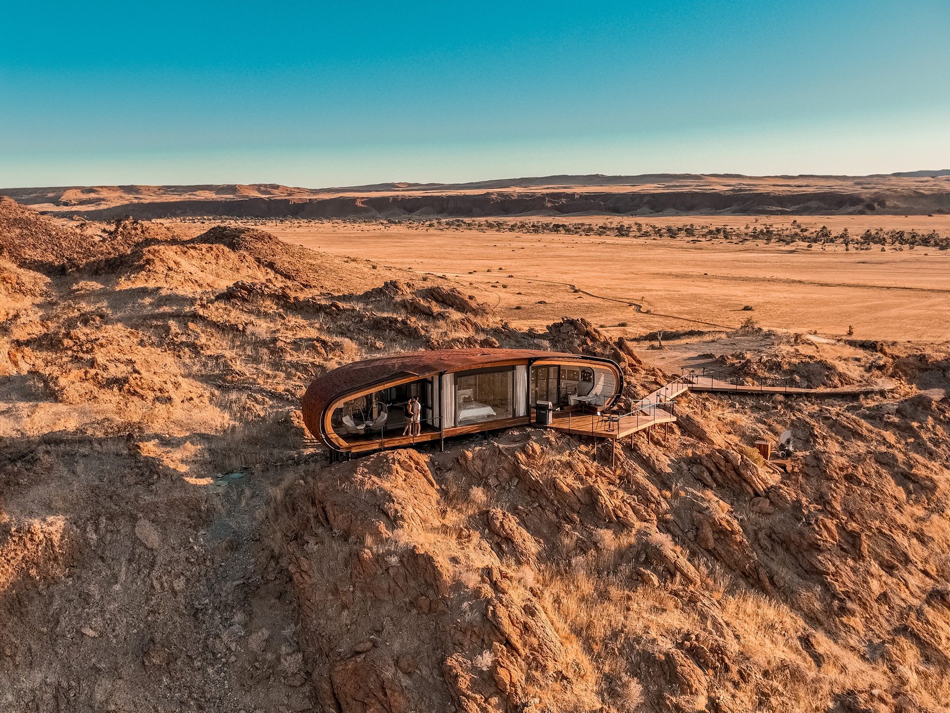 Aerial view of Desert Whisper and Namib Desert