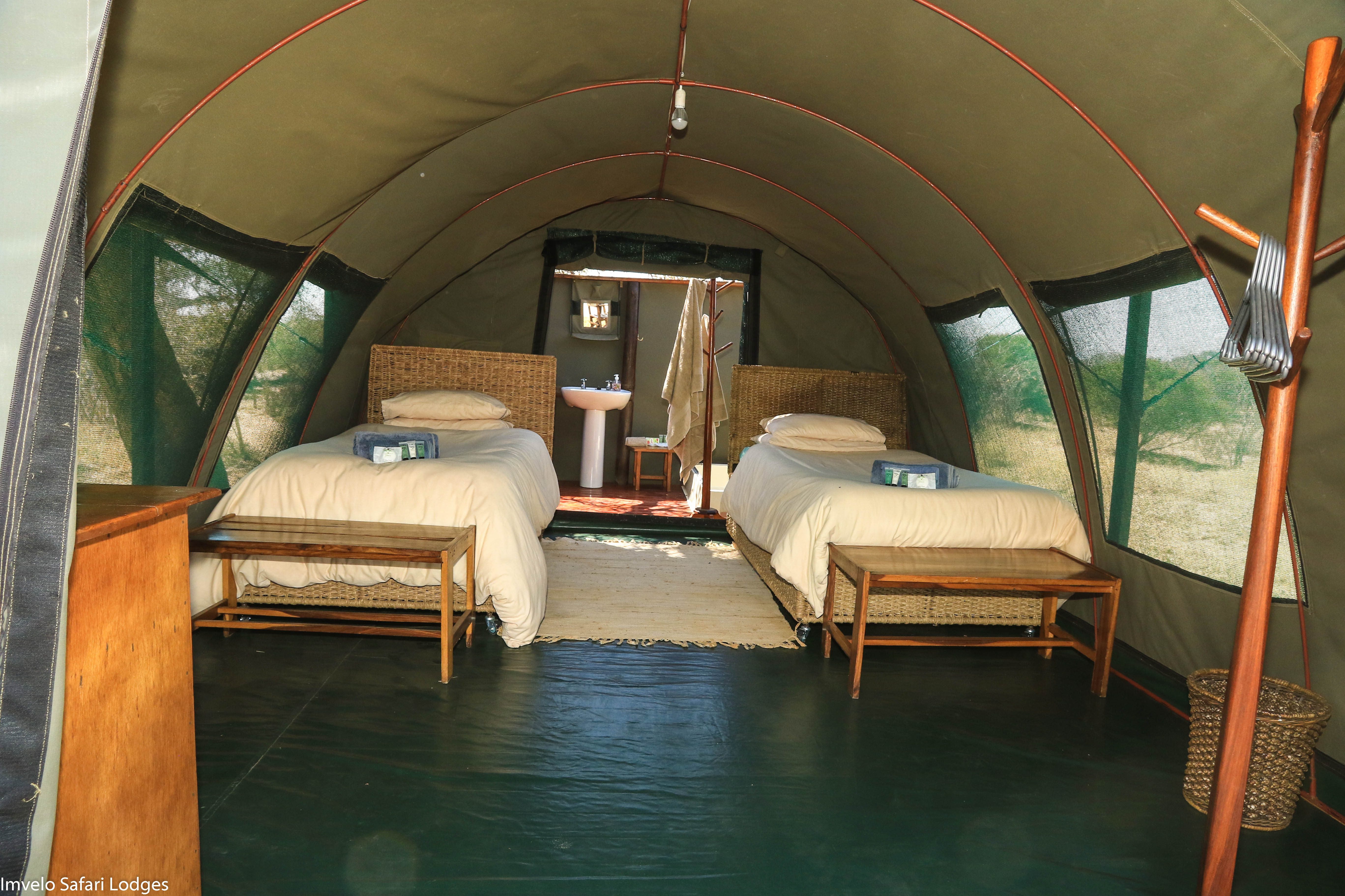 Inside guest tent