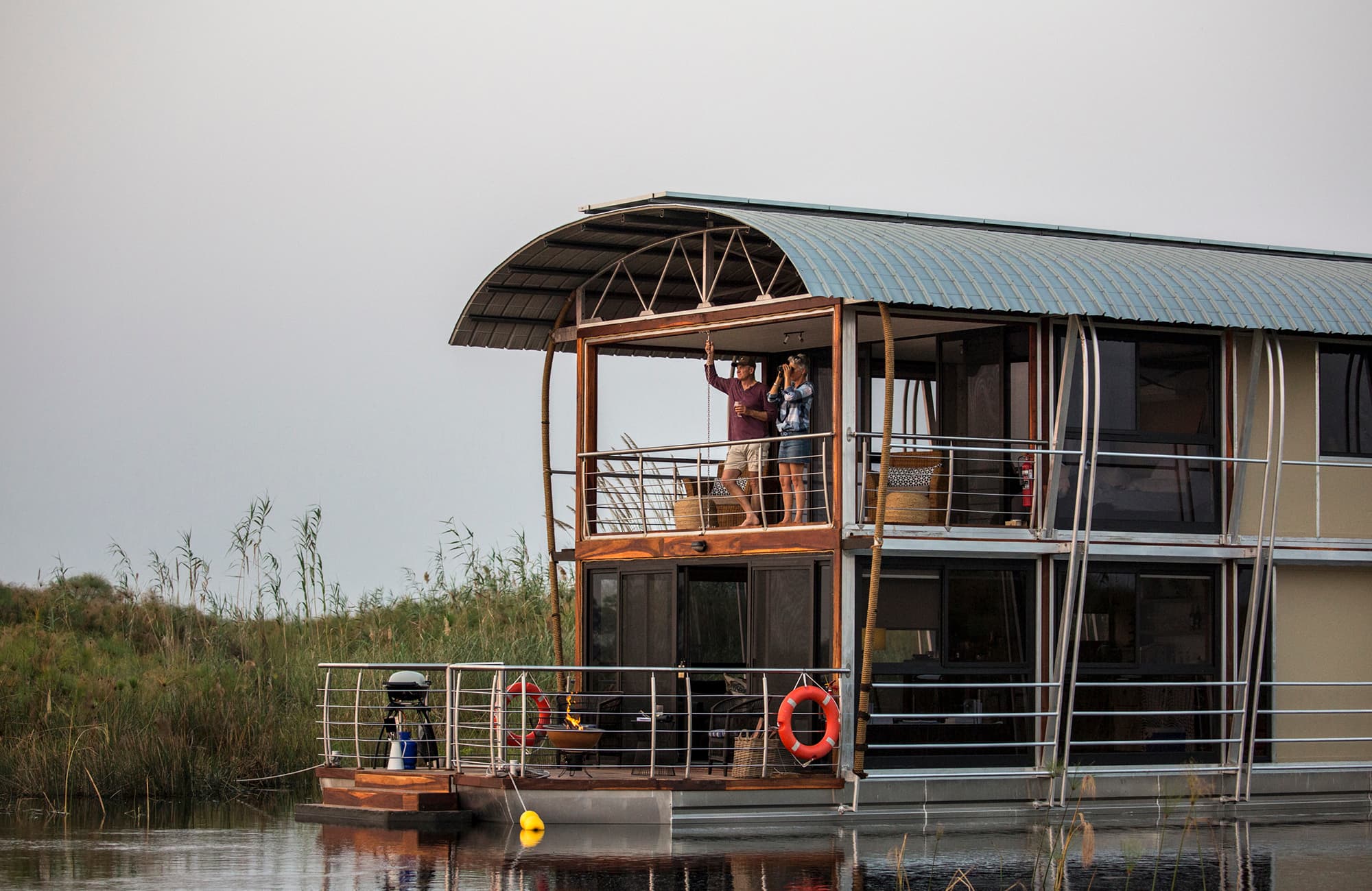 Back view of the river villa