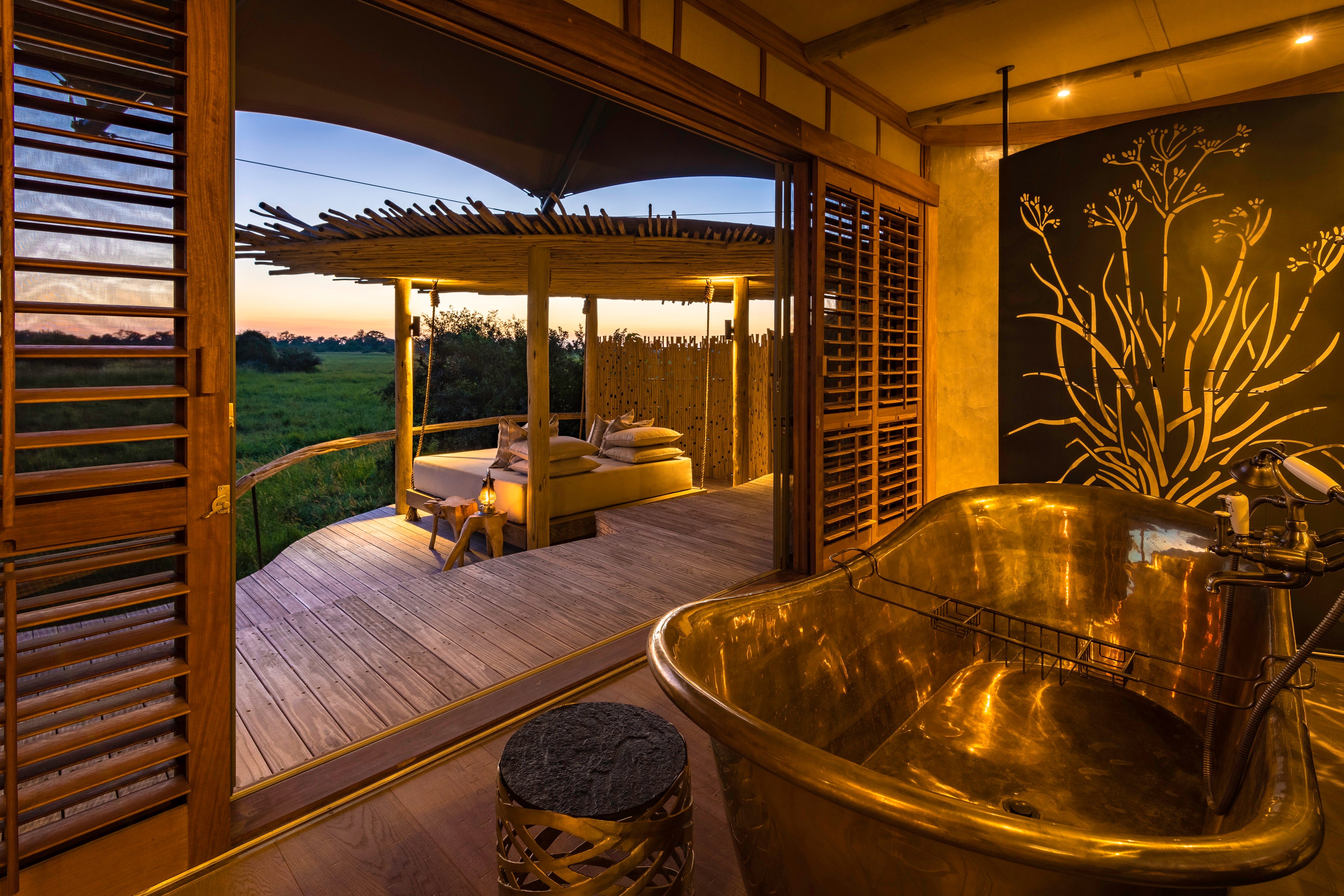 Sonnenuntergang in Boabab von der Unterkunft aus