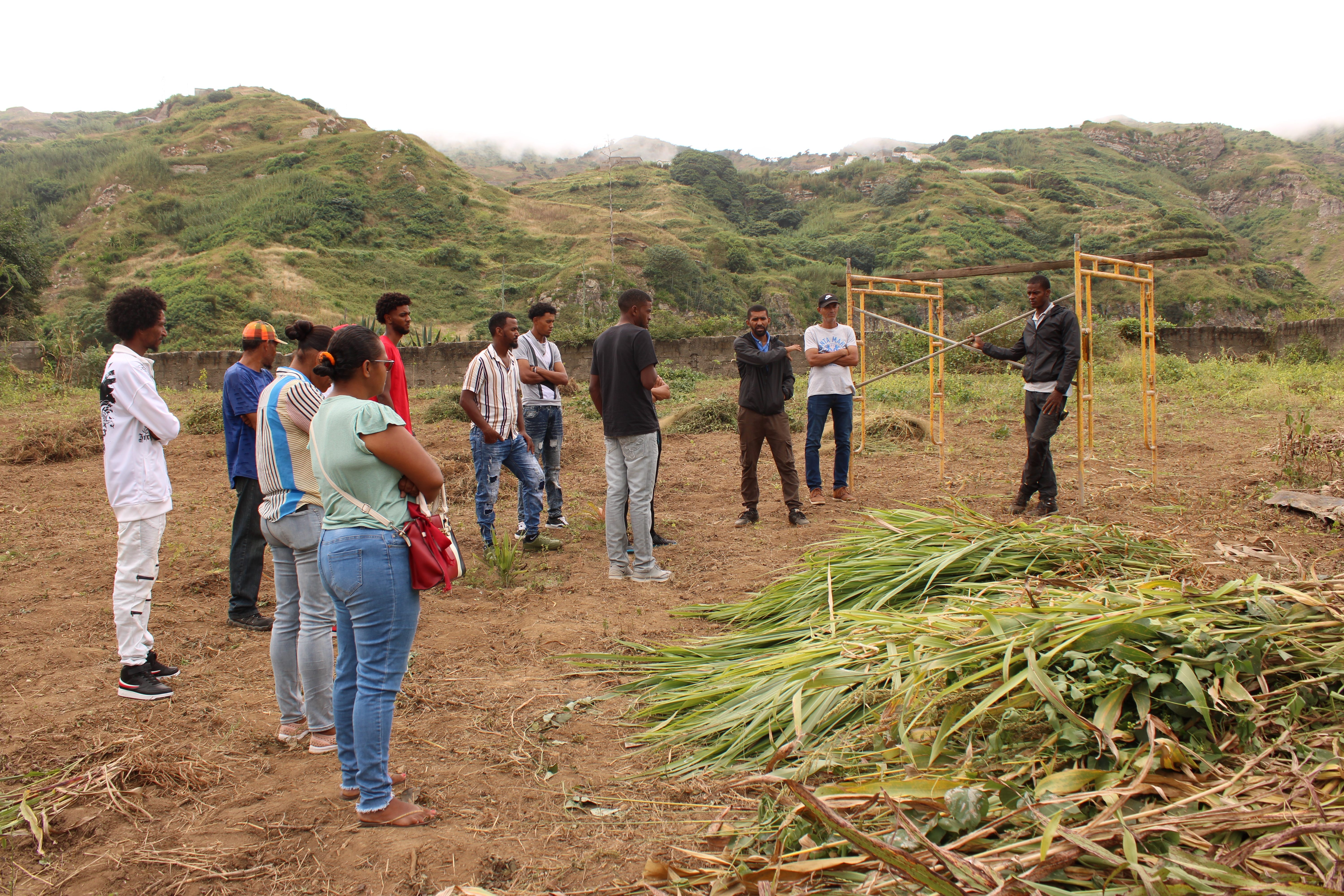 Staff members meeting up