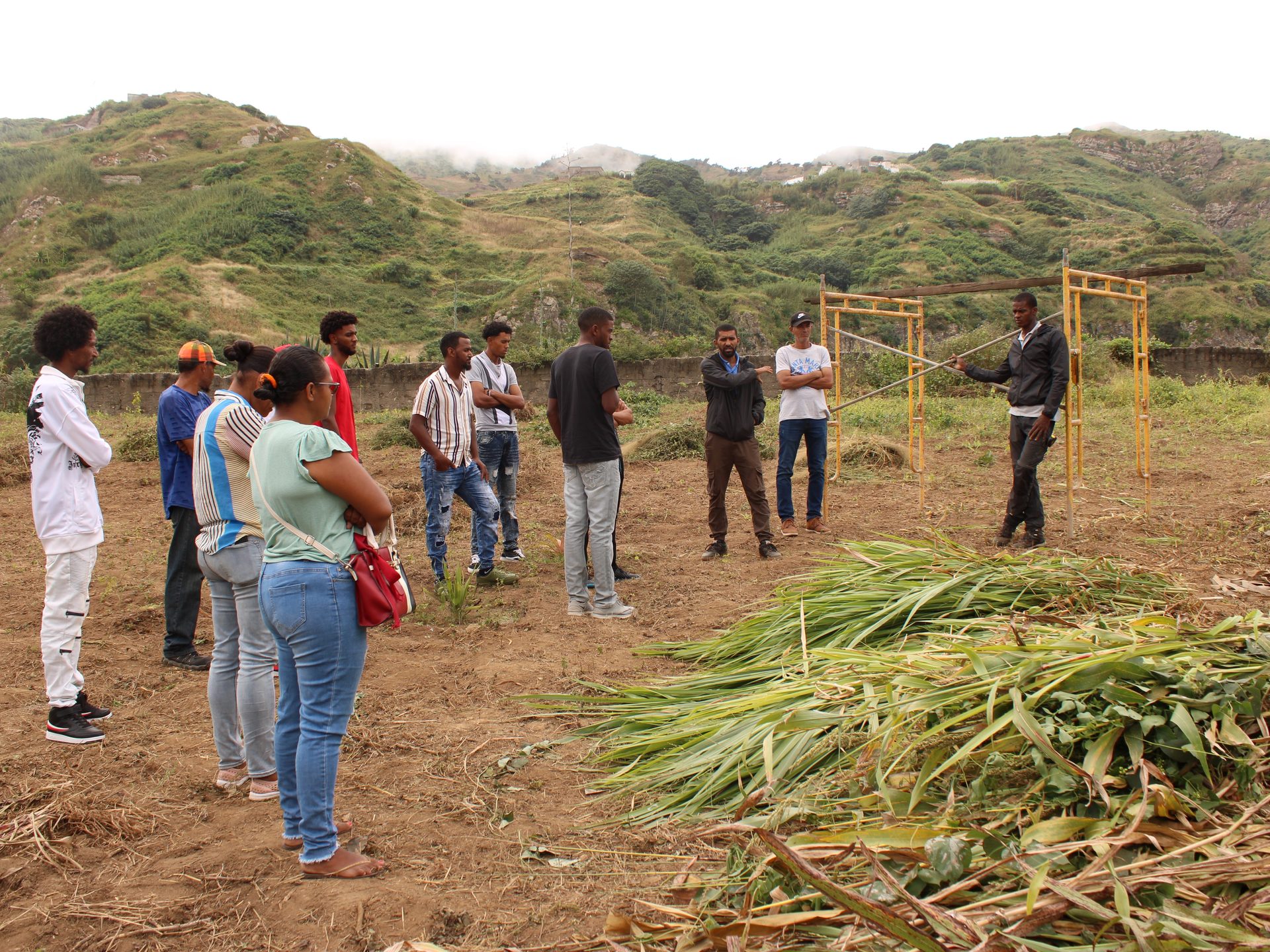 Staff members meeting up