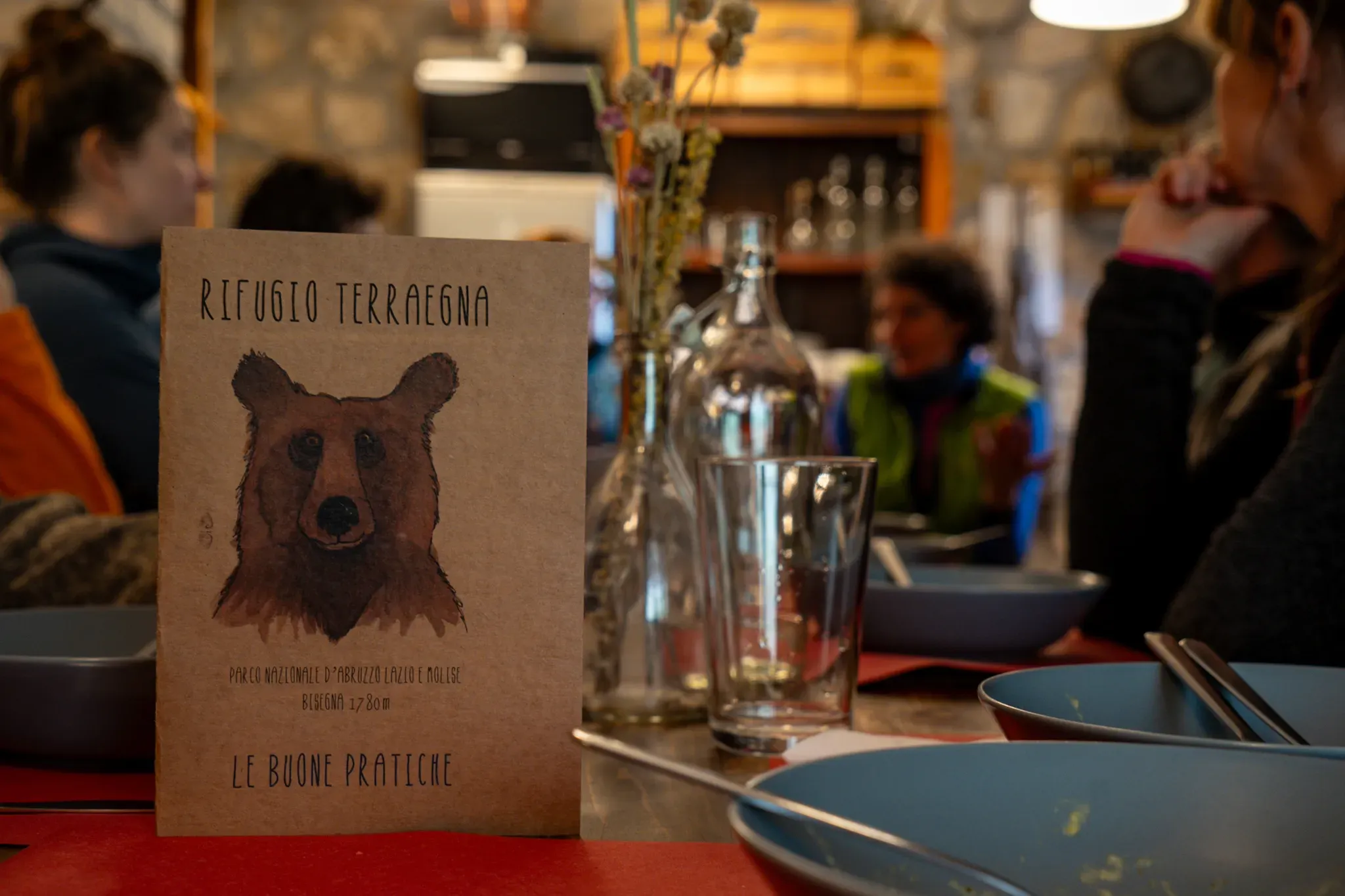 gemeinsames Abendessen und Willkommenskarte