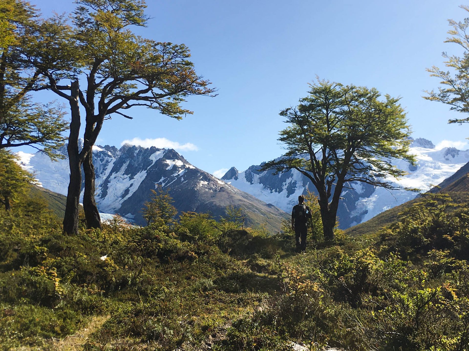 Guest looking at mountains from afar