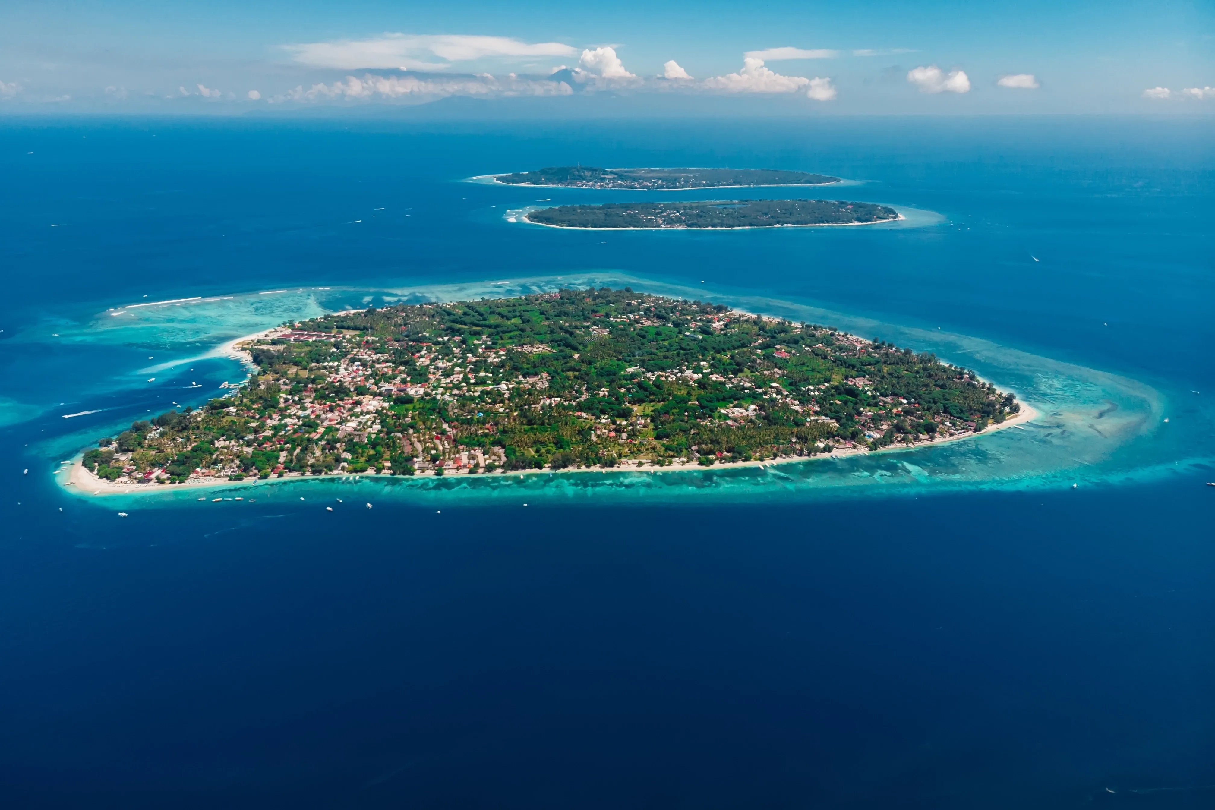 gili island from clouds