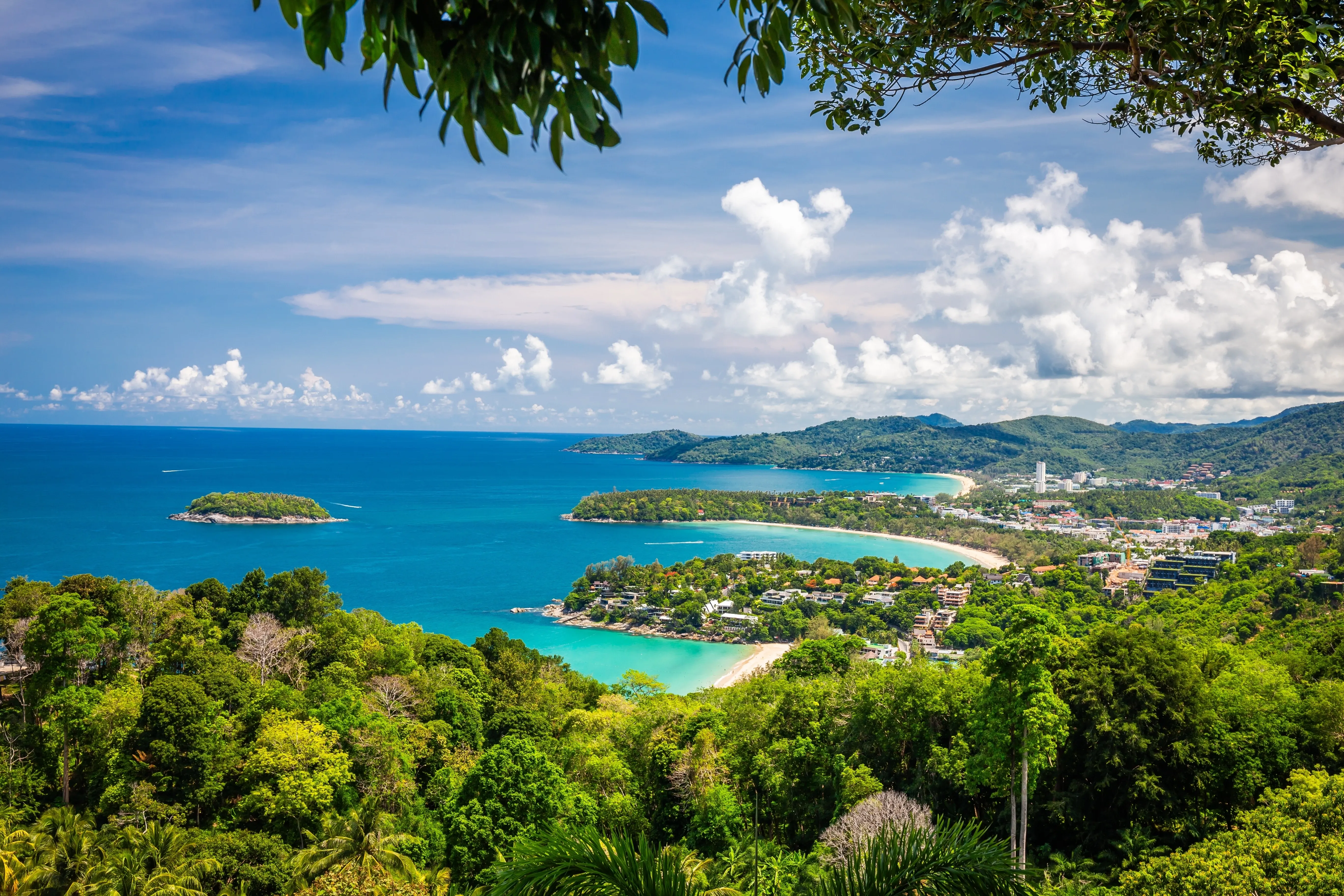 bewaldeter strand in thailand