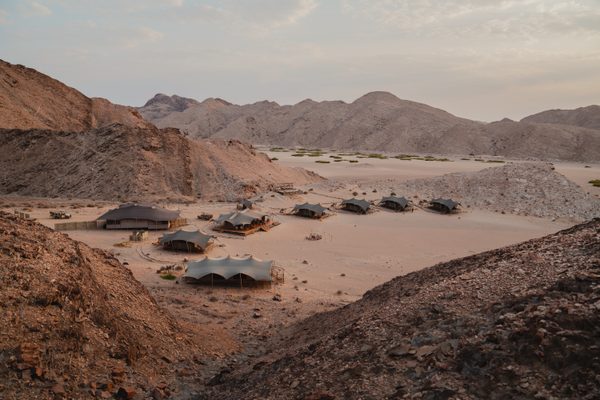 hoanib valley camp drone image