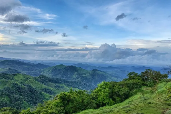 View of green landscape of Costa Rica