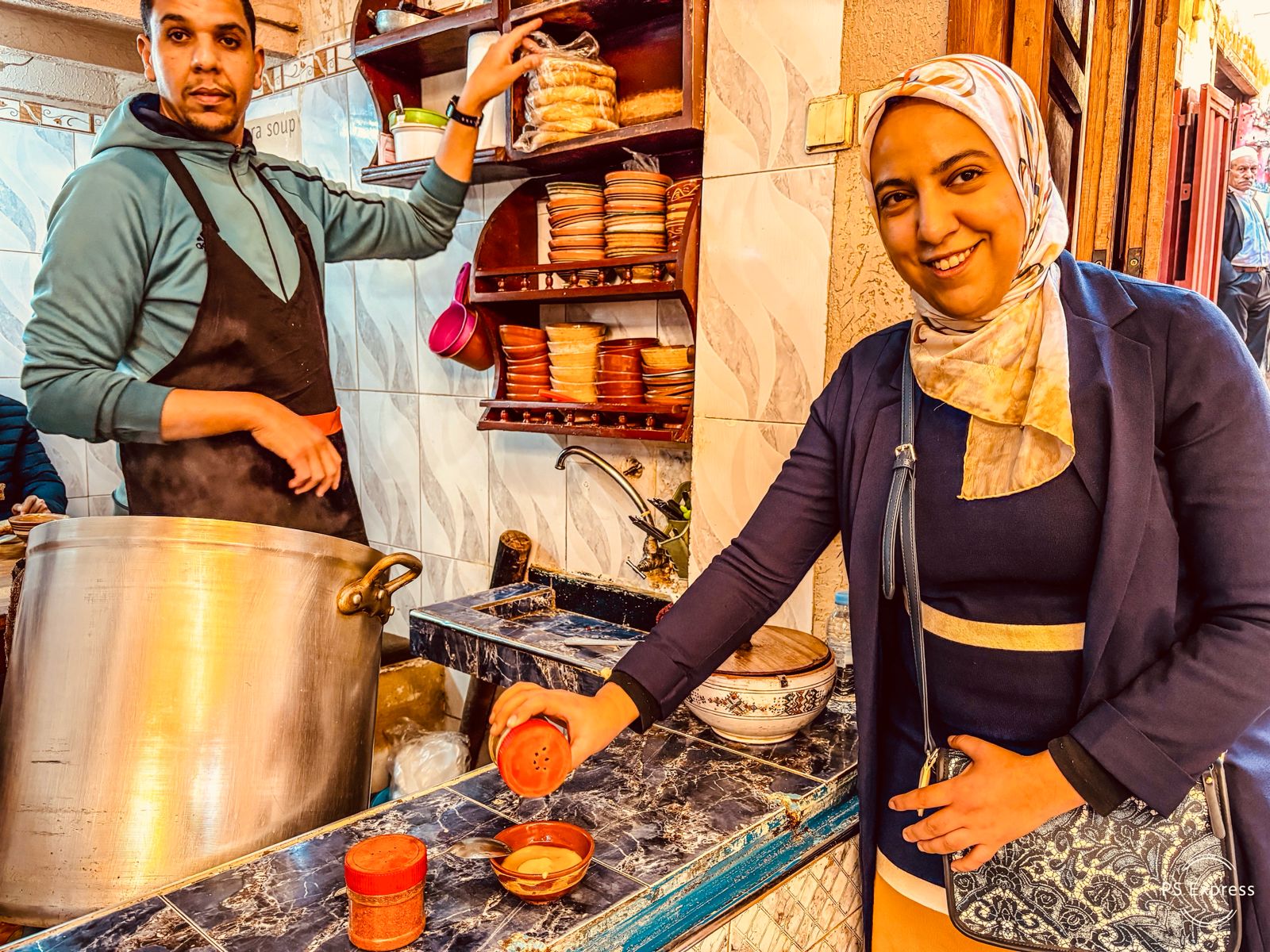 Guests out on a cultural food tour