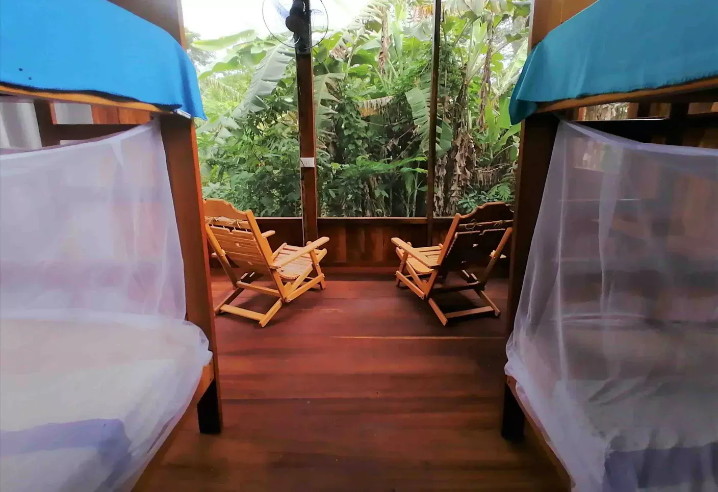 Zimmer für Freiwillige mit Hochbetten