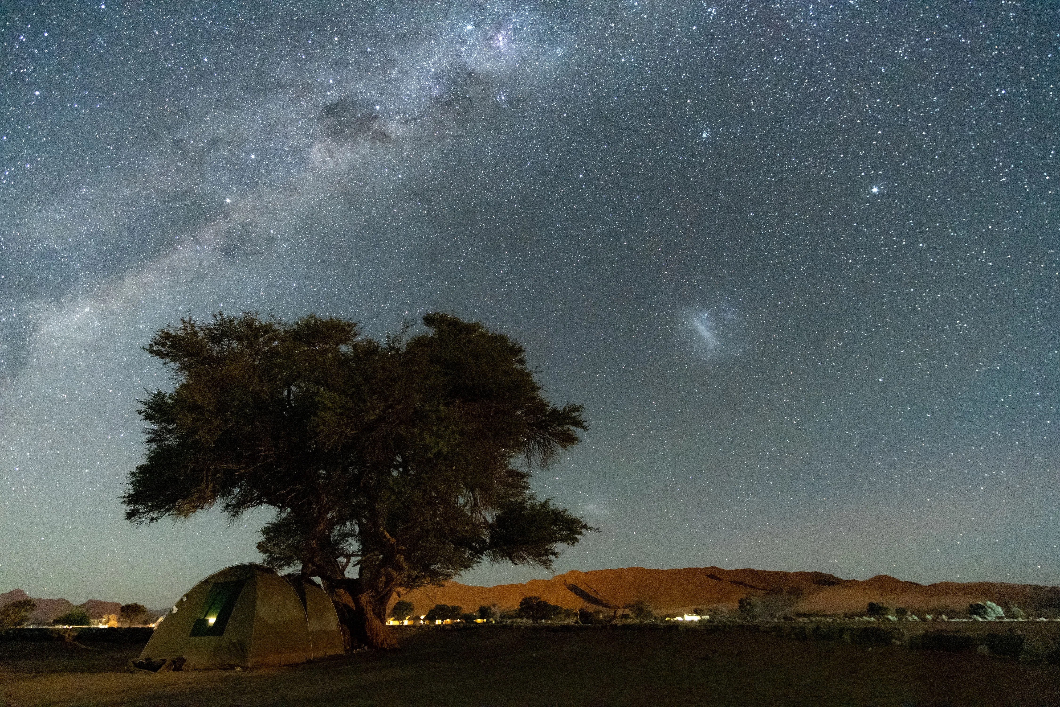Namib desert at night