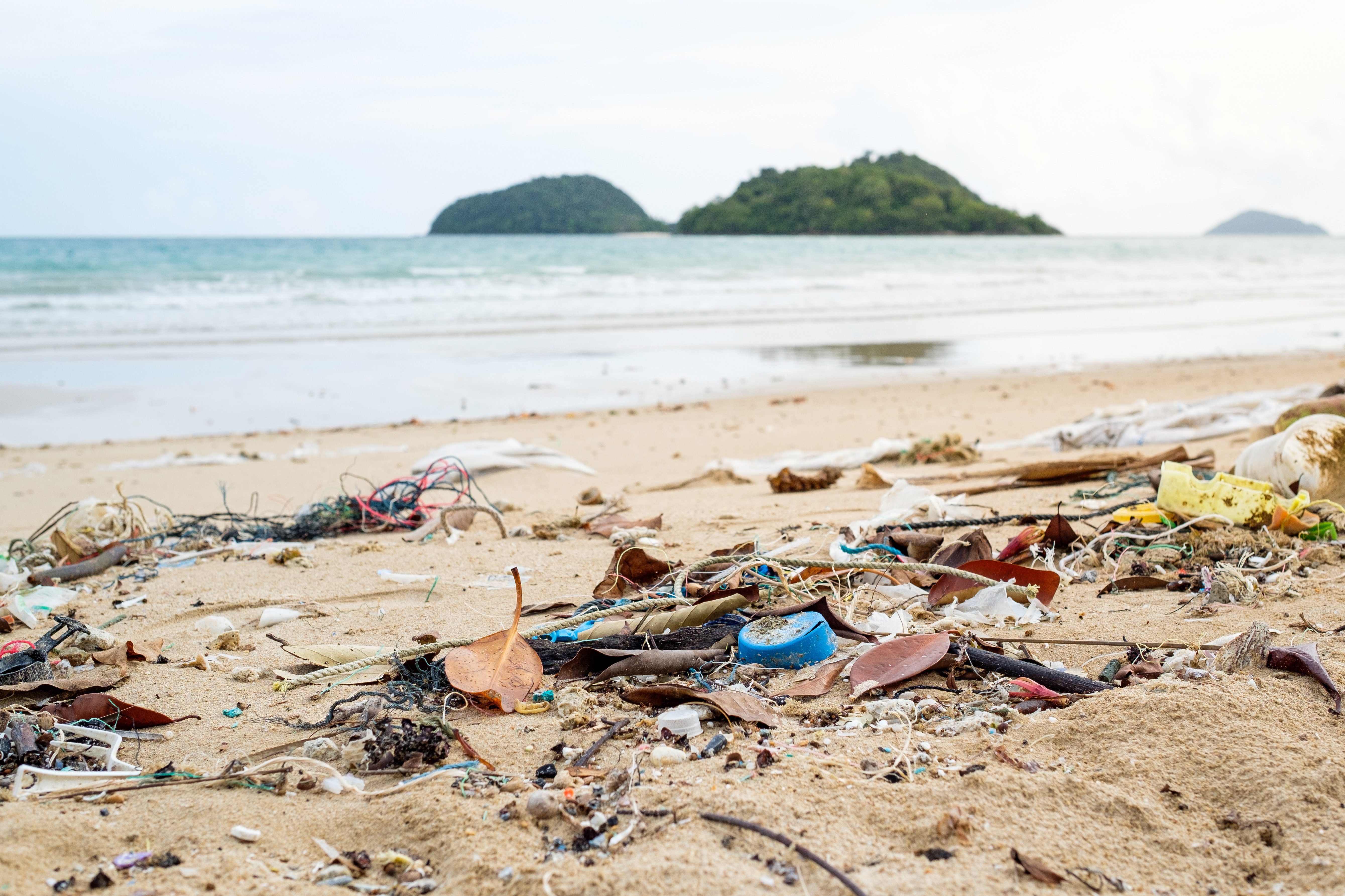 Trash at the beach